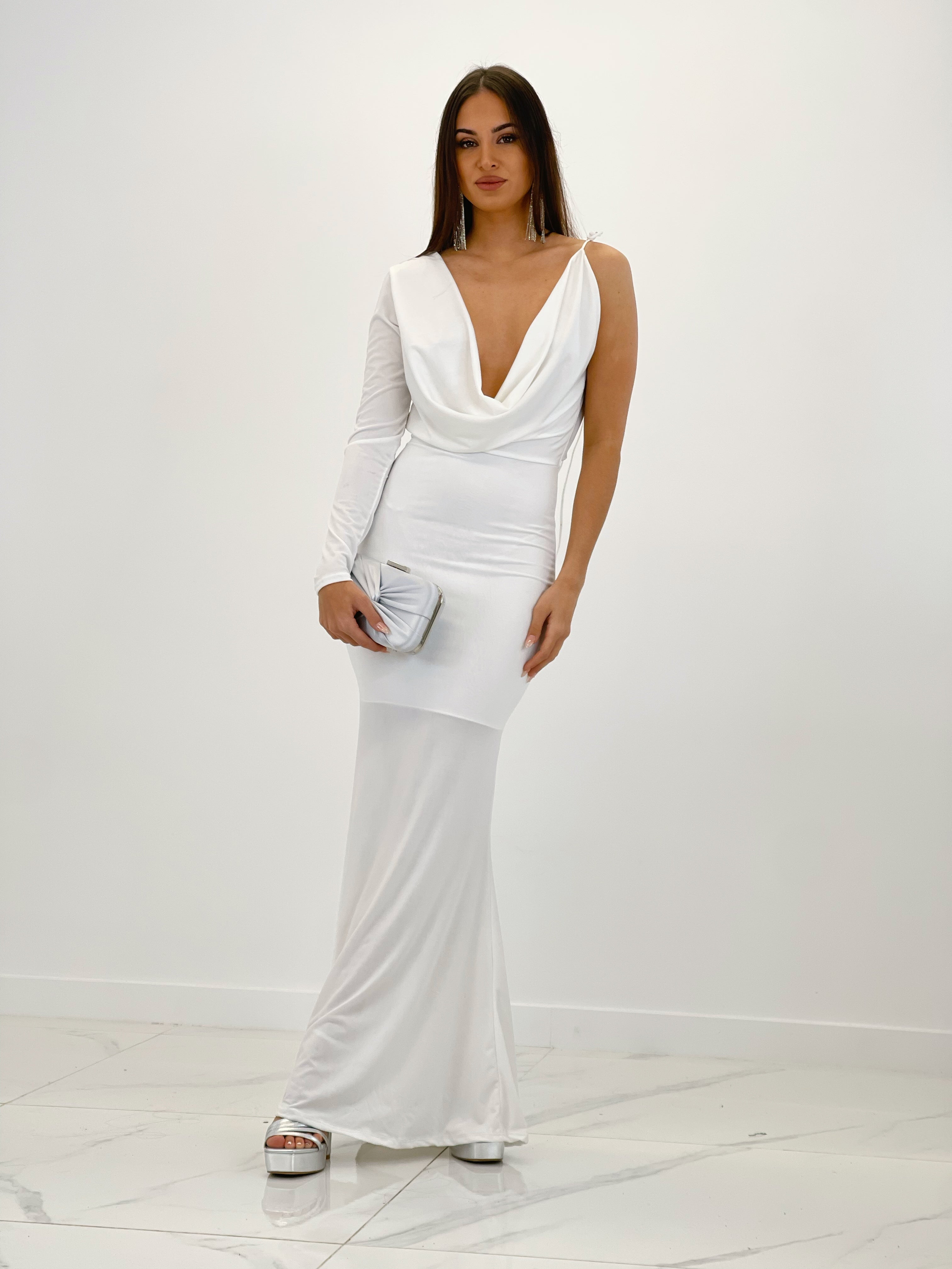 Vestit cascada Idara Blanc