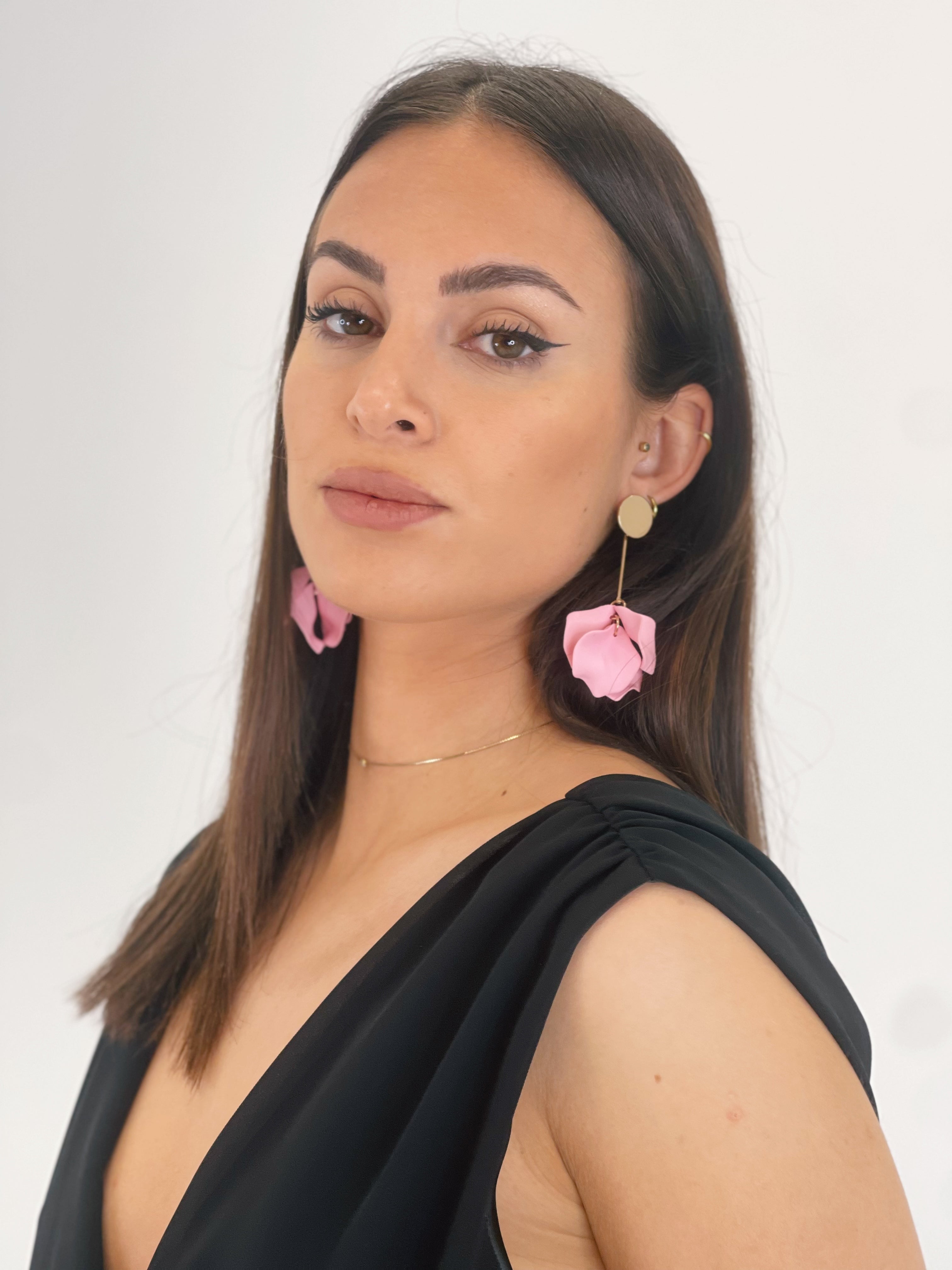 boucles d'oreilles pétales