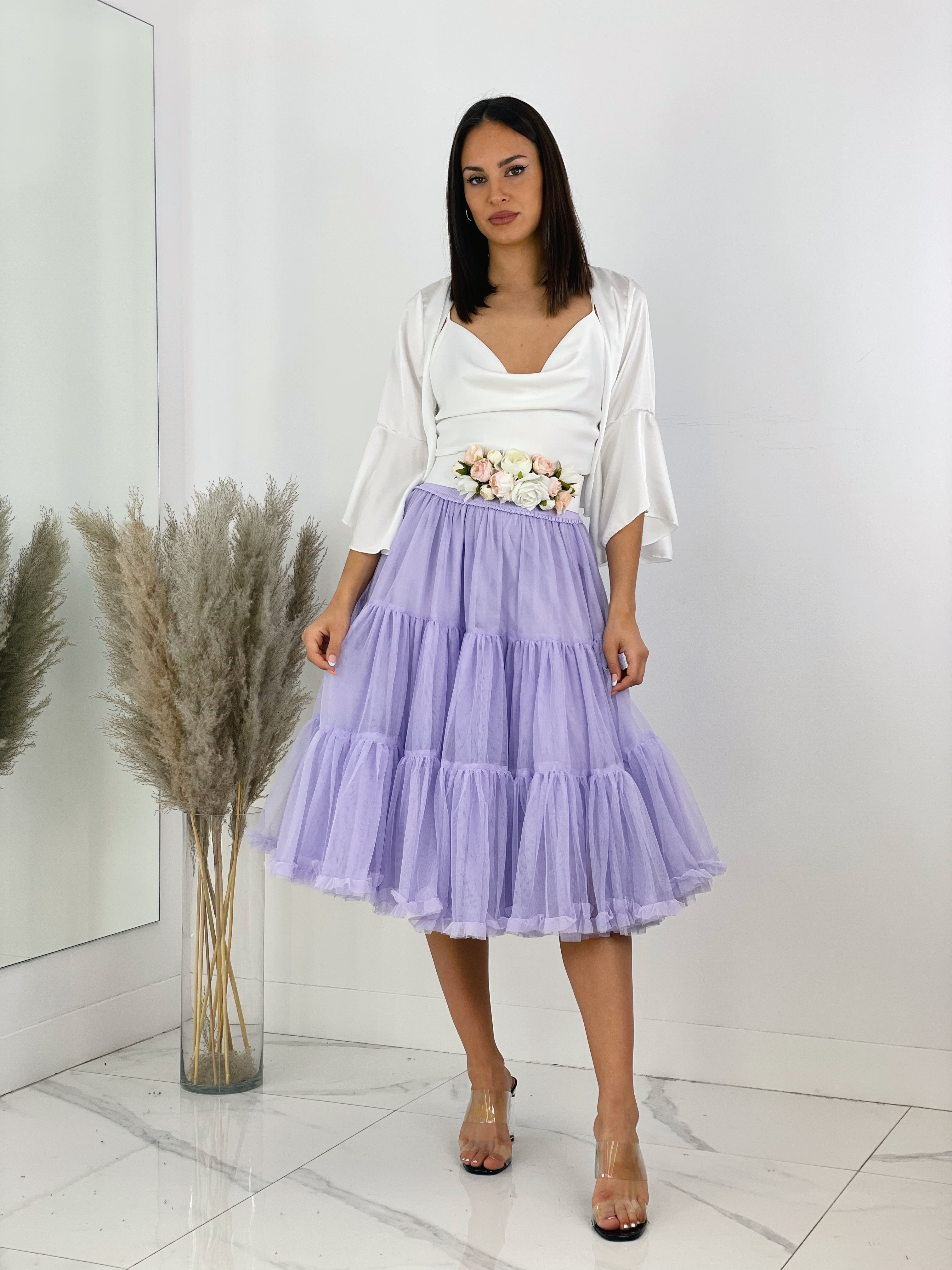 Falda tul midi con volantes - Zebra&Maduixa®