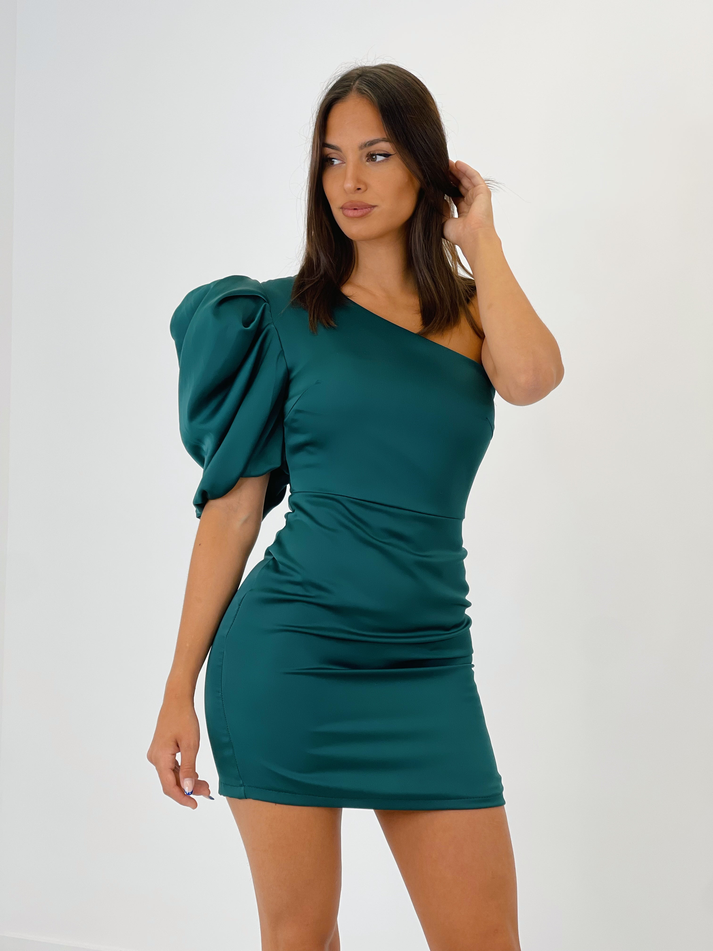 Vestido satén manga abullonada - Zebra&Maduixa®