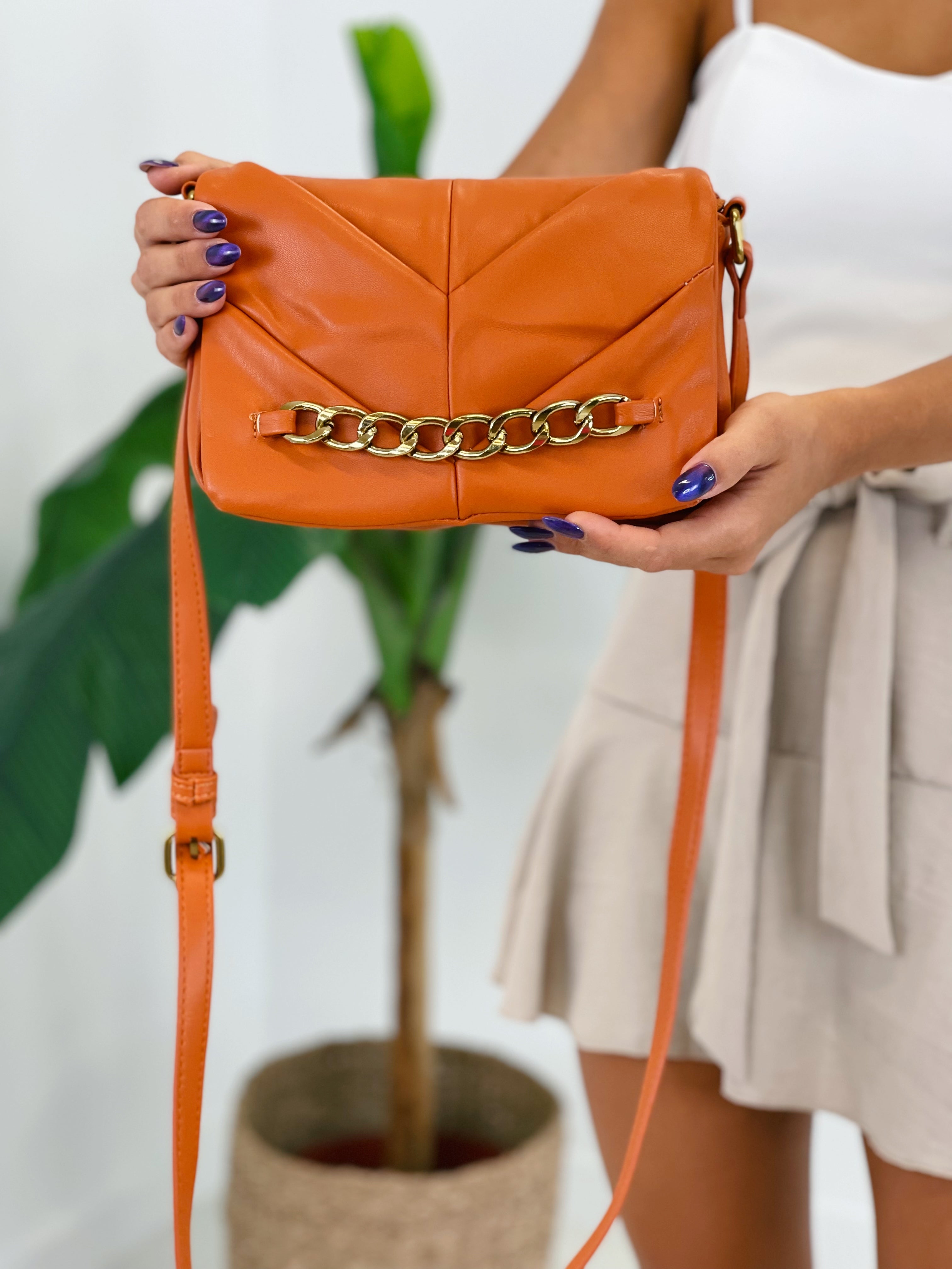 Bolso acolchado con cadena frontal - Zebra&Maduixa®