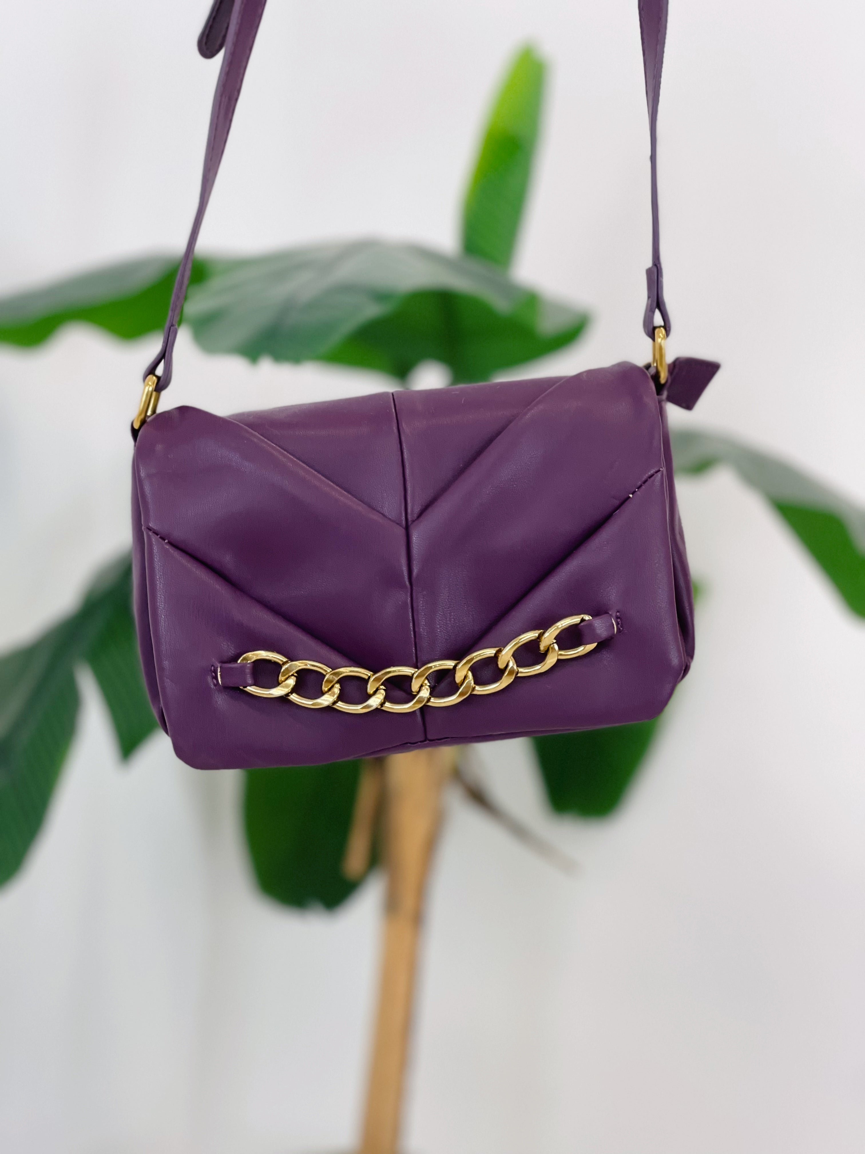 Bolso acolchado con cadena frontal - Zebra&Maduixa®