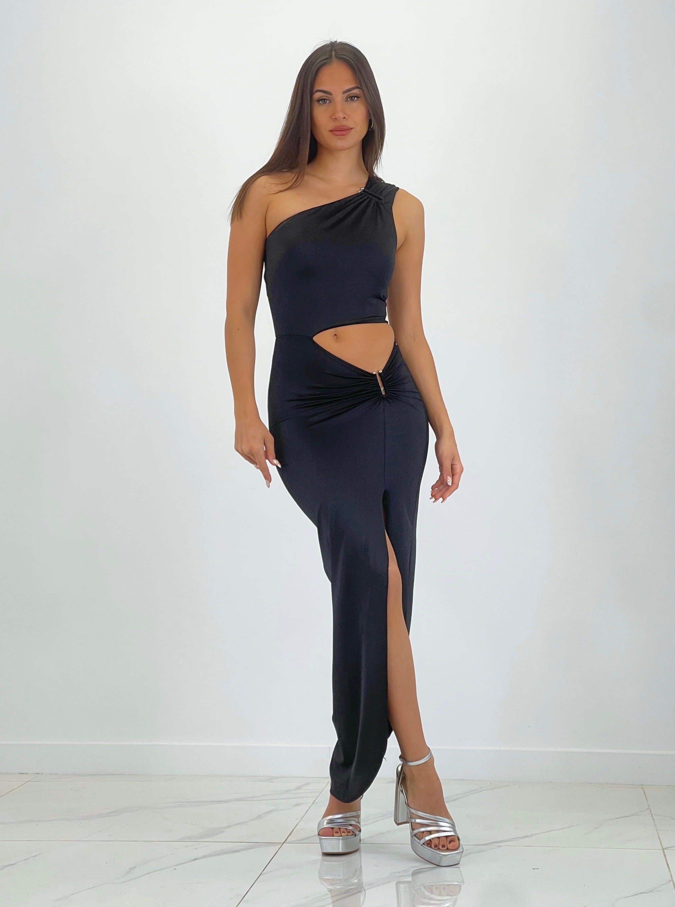 Vestido asimétrico cut out Selena - Zebra&Maduixa®