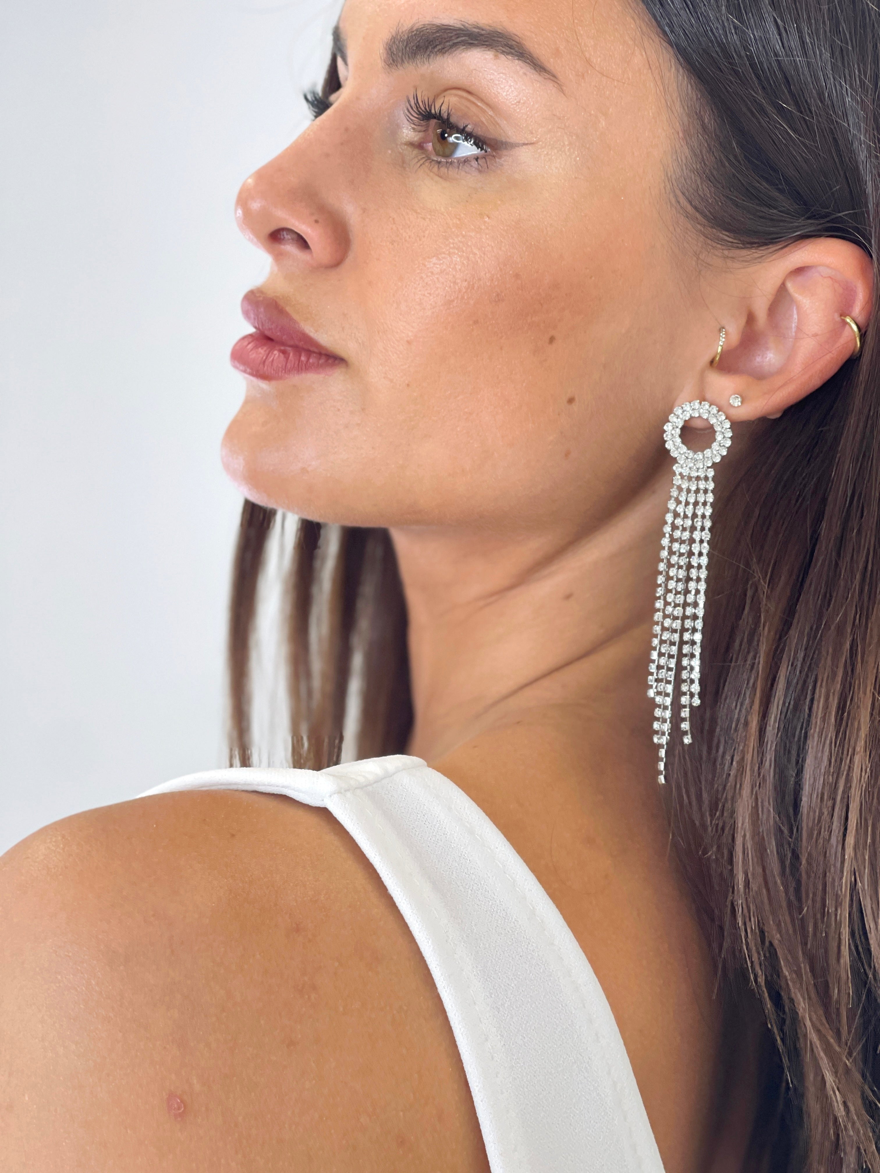 Pendientes circulo pedrería - Zebra&Maduixa®