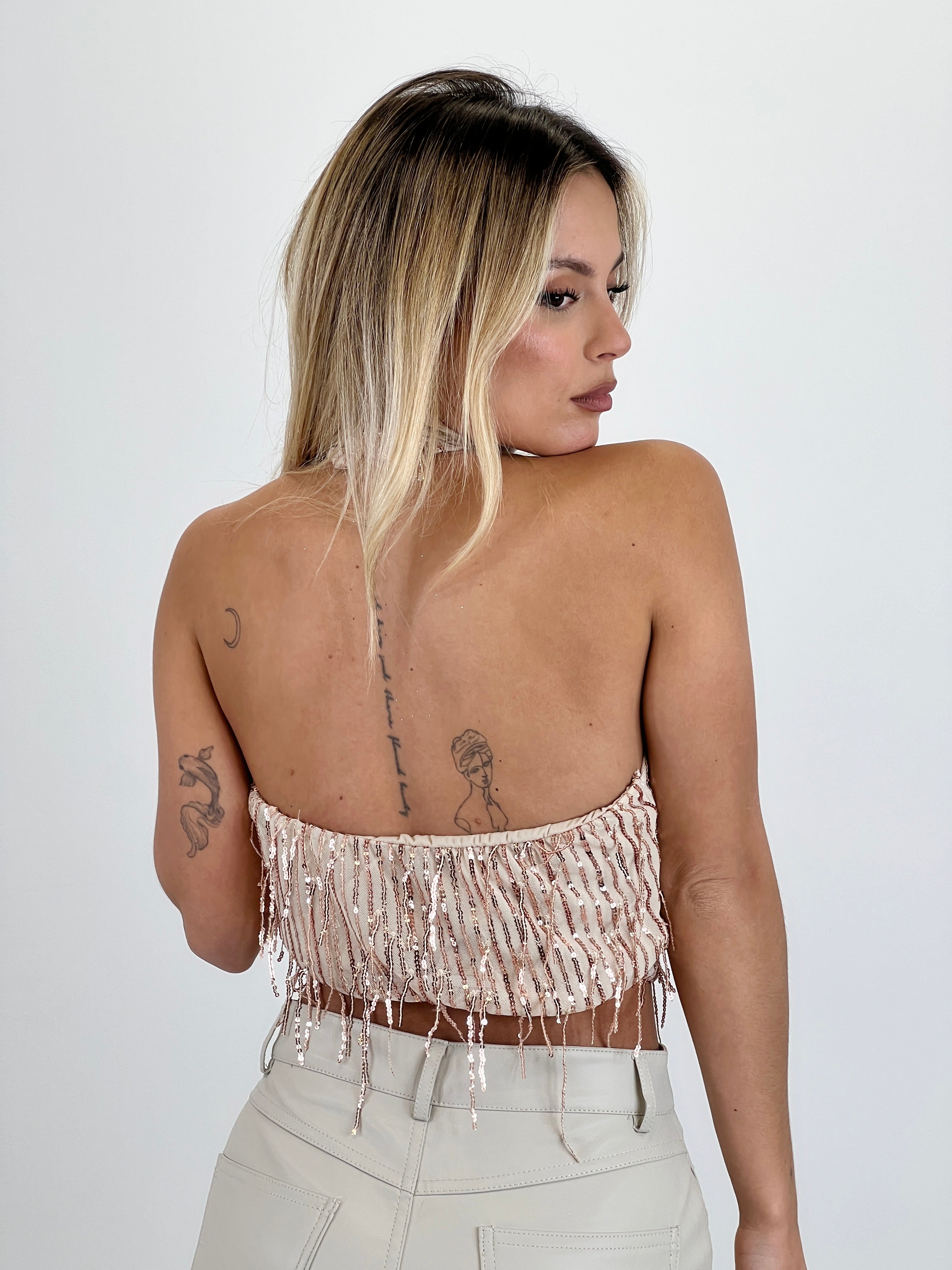 Top halter lentejuelas - Zebra&Maduixa®