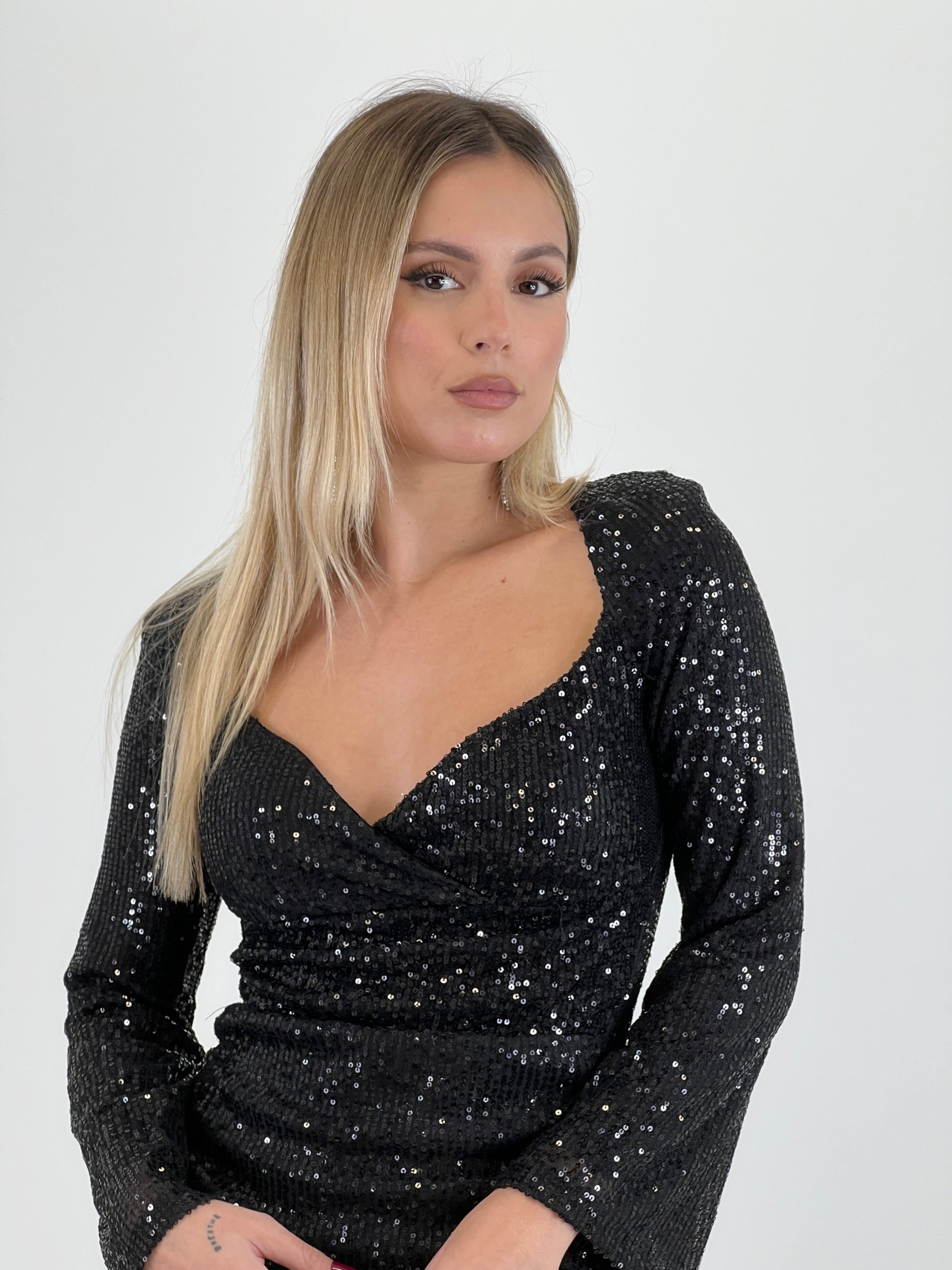 Vestido lentejuelas cruzado Valeria - Zebra&Maduixa®
