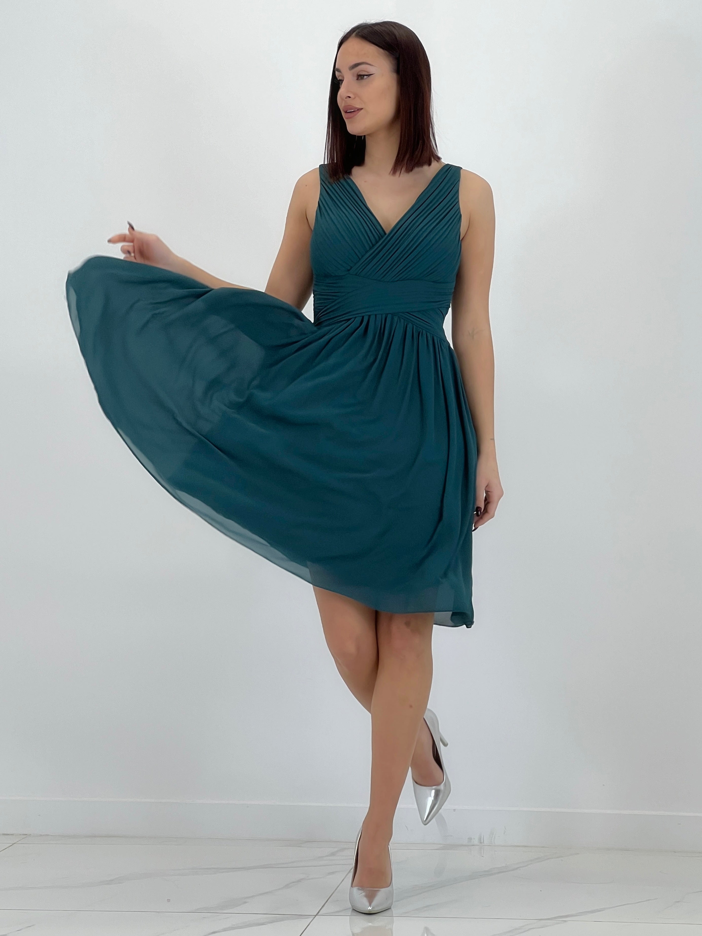 Vestido Elvia drapeado corto - Zebra&Maduixa®