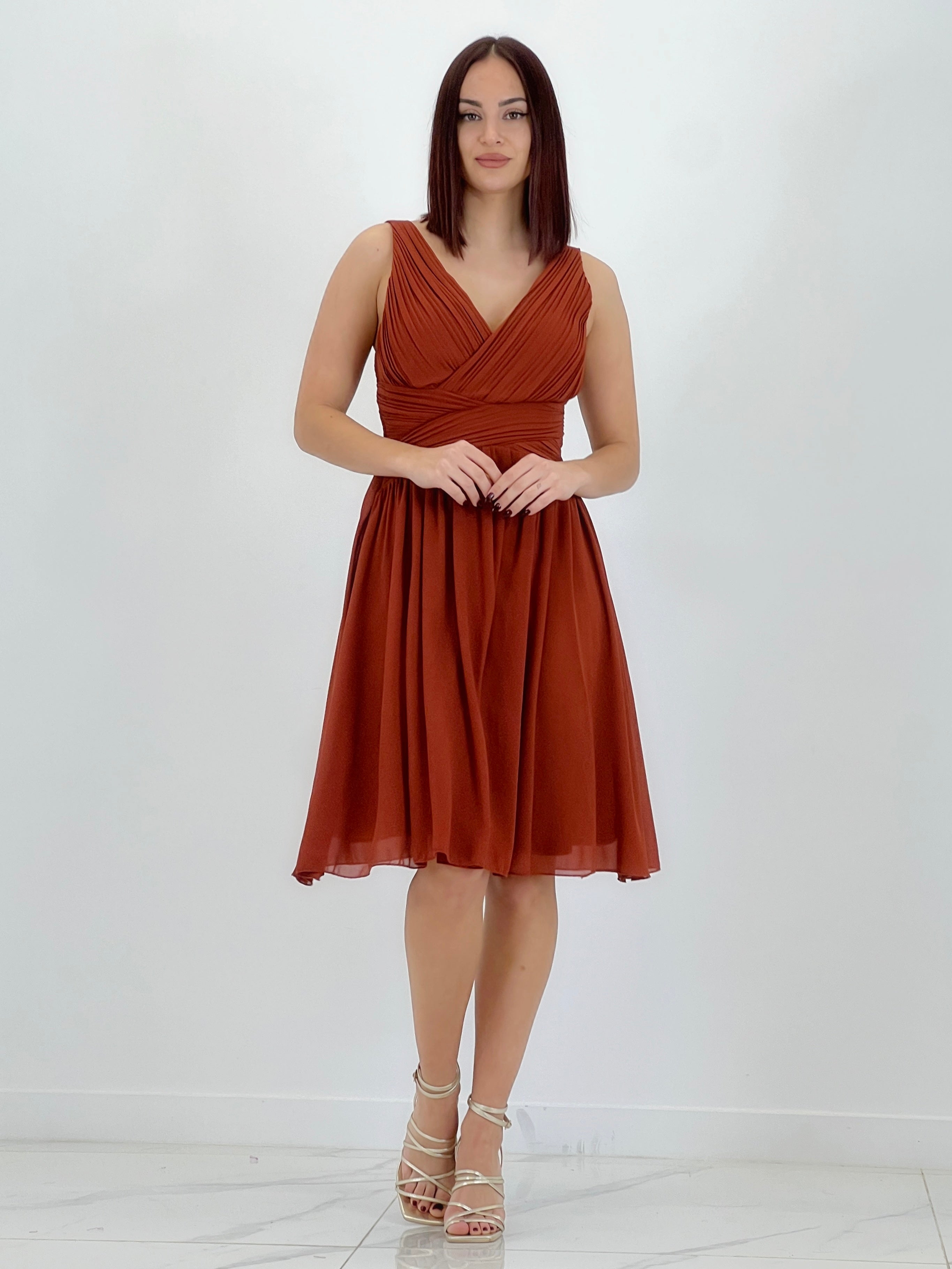 Vestido Elvia drapeado corto - Zebra&Maduixa®