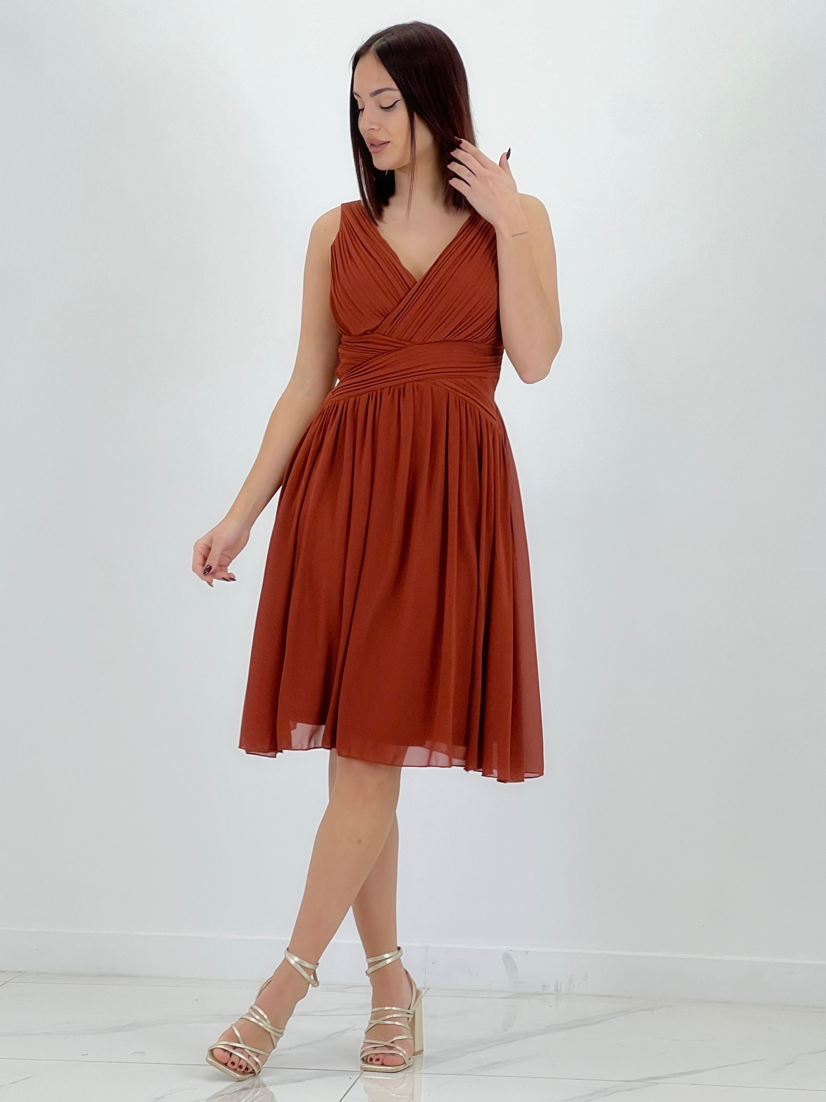 Vestido Elvia drapeado corto - Zebra&Maduixa®