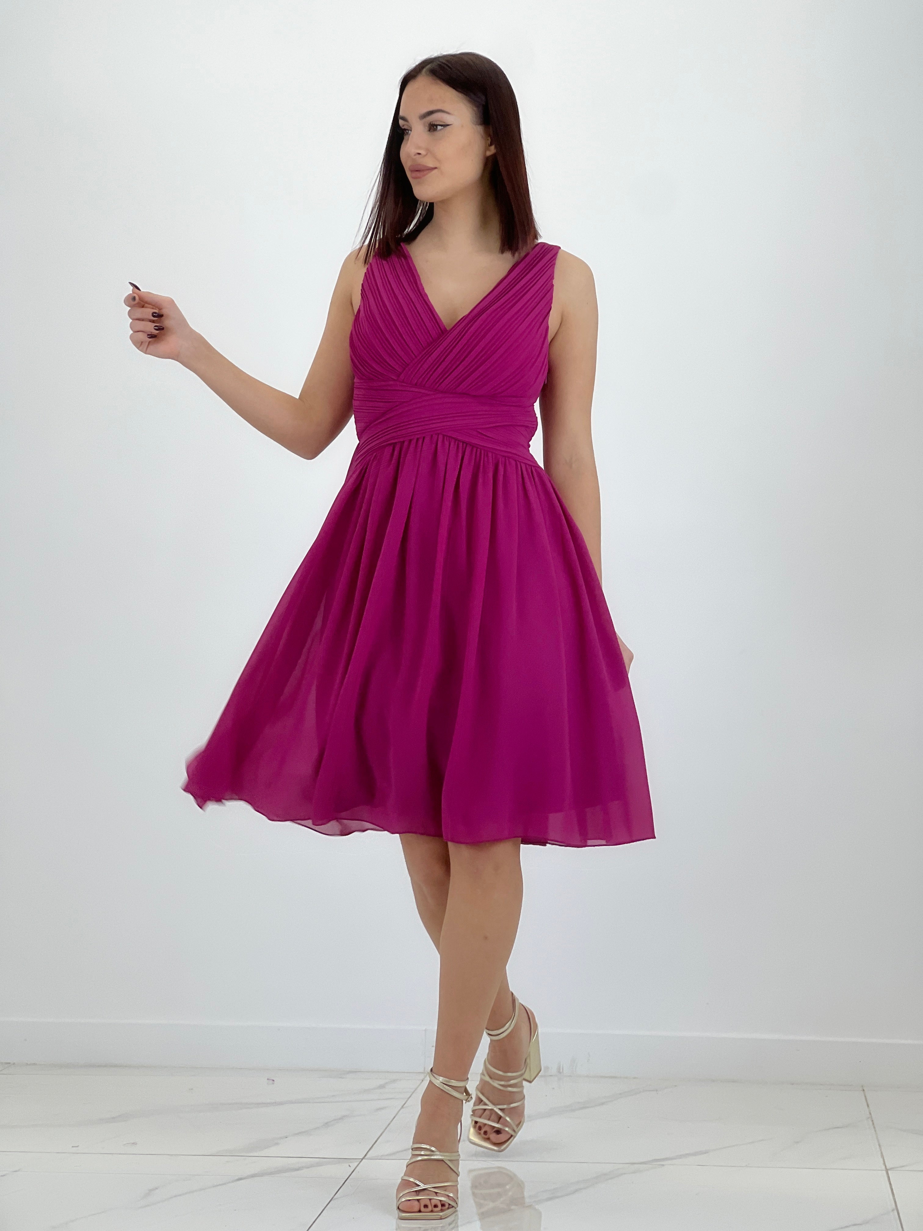Vestido Elvia drapeado corto - Zebra&Maduixa®