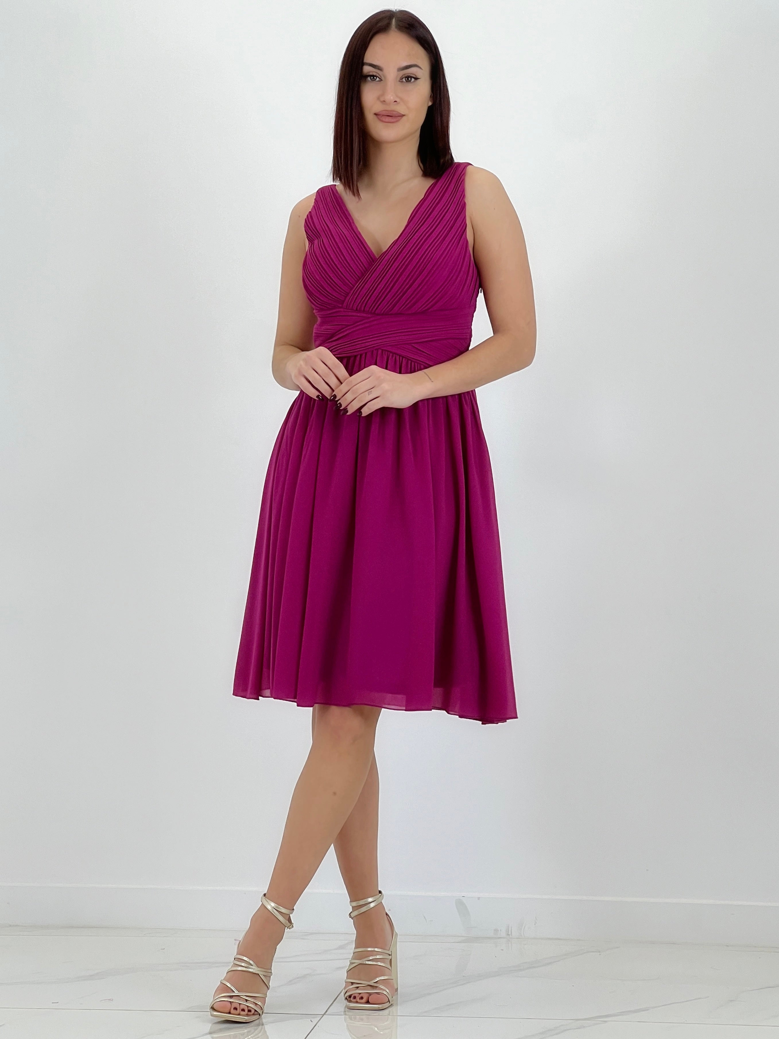 Vestido Elvia drapeado corto - Zebra&Maduixa®