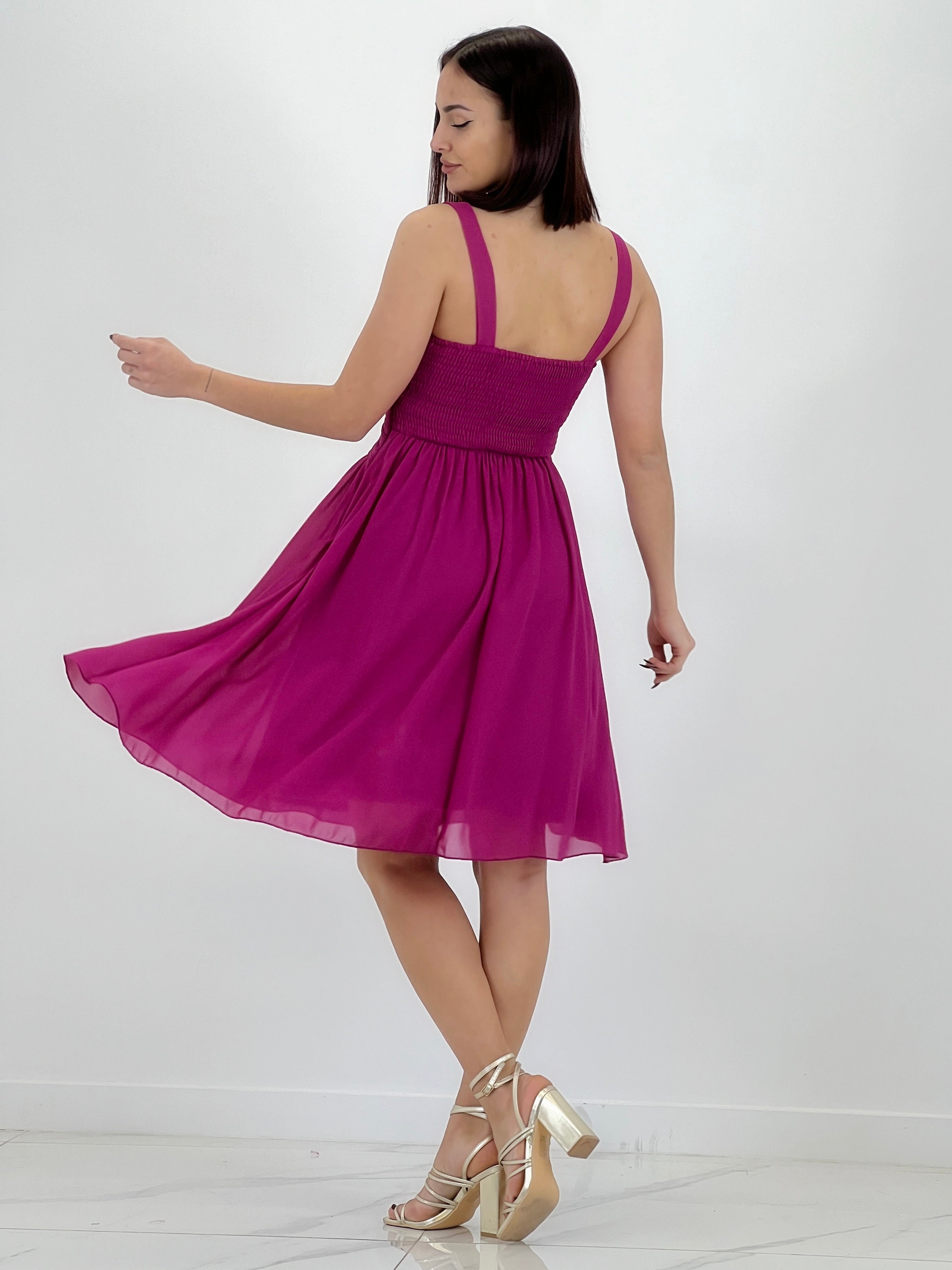 Vestido Elvia drapeado corto - Zebra&Maduixa®