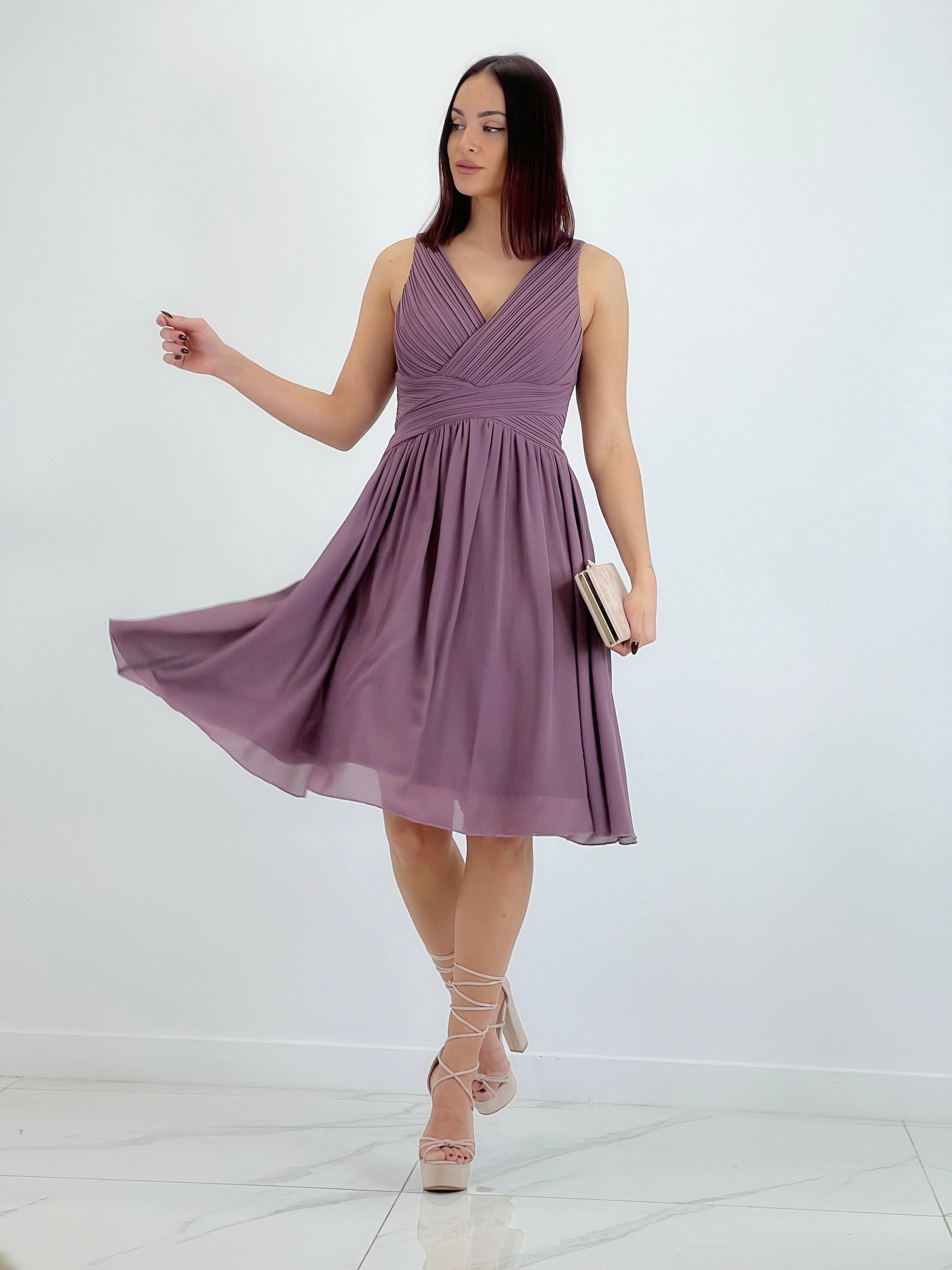 Vestido Elvia drapeado corto - Zebra&Maduixa®