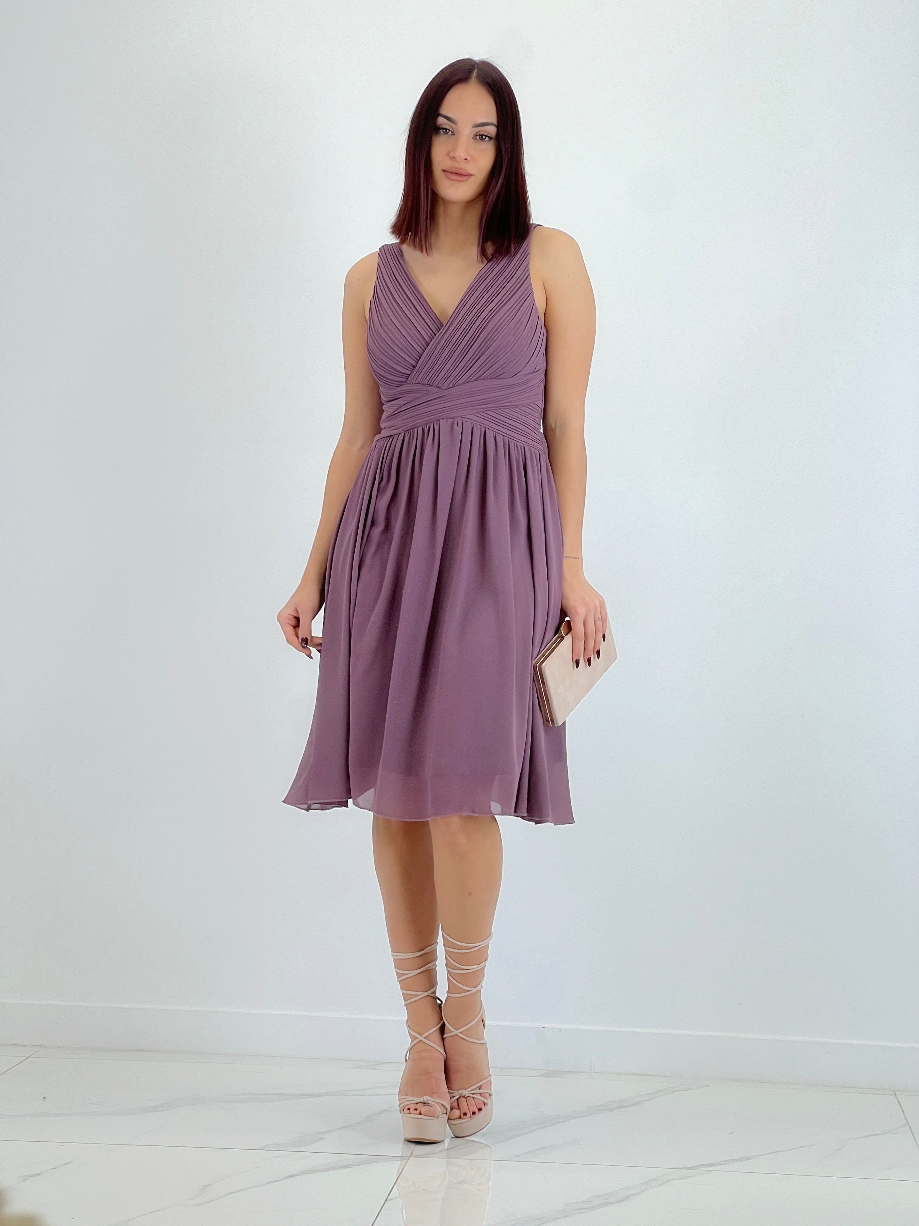 Vestido Elvia drapeado corto - Zebra&Maduixa®
