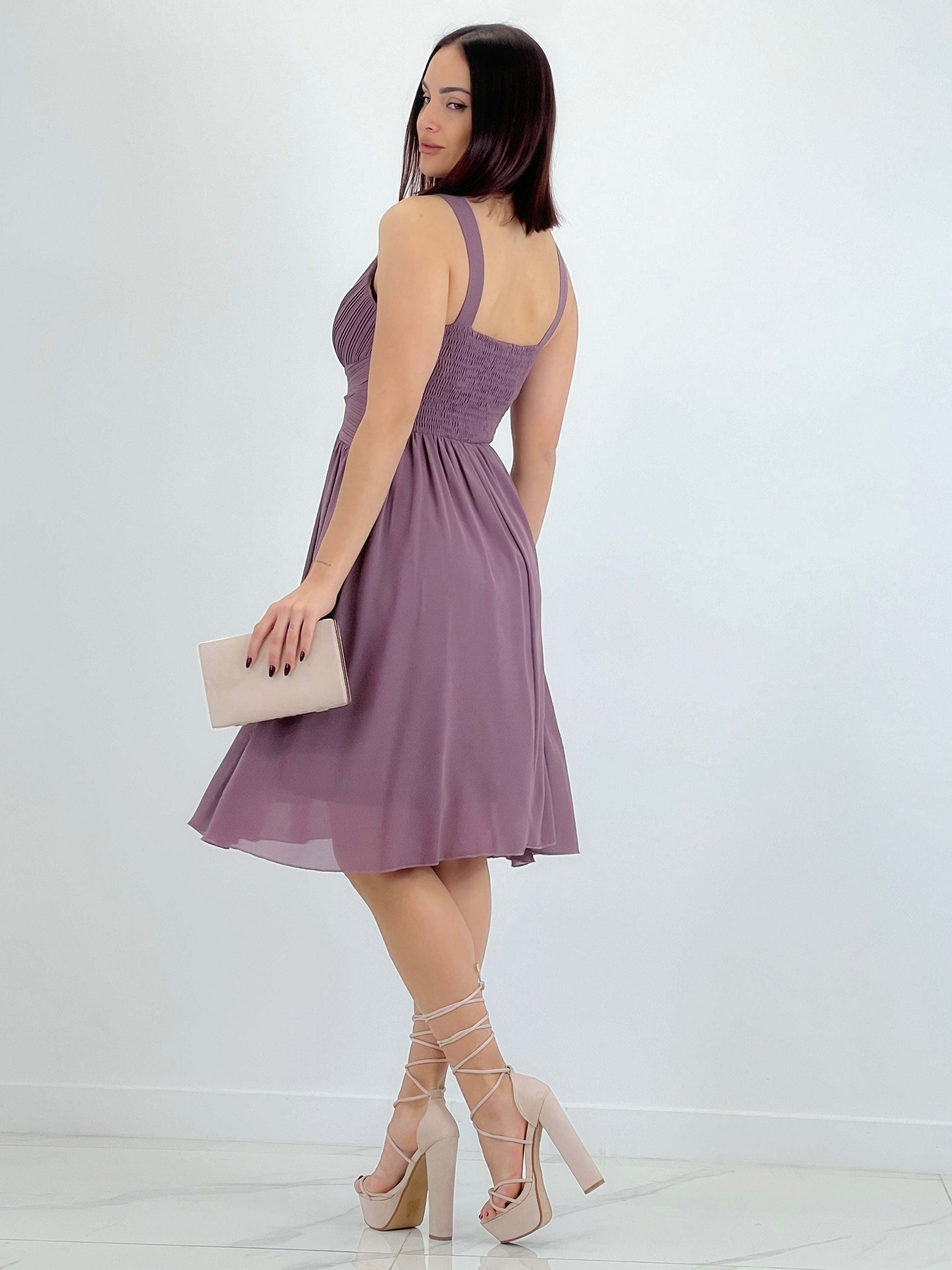 Vestido Elvia drapeado corto - Zebra&Maduixa®