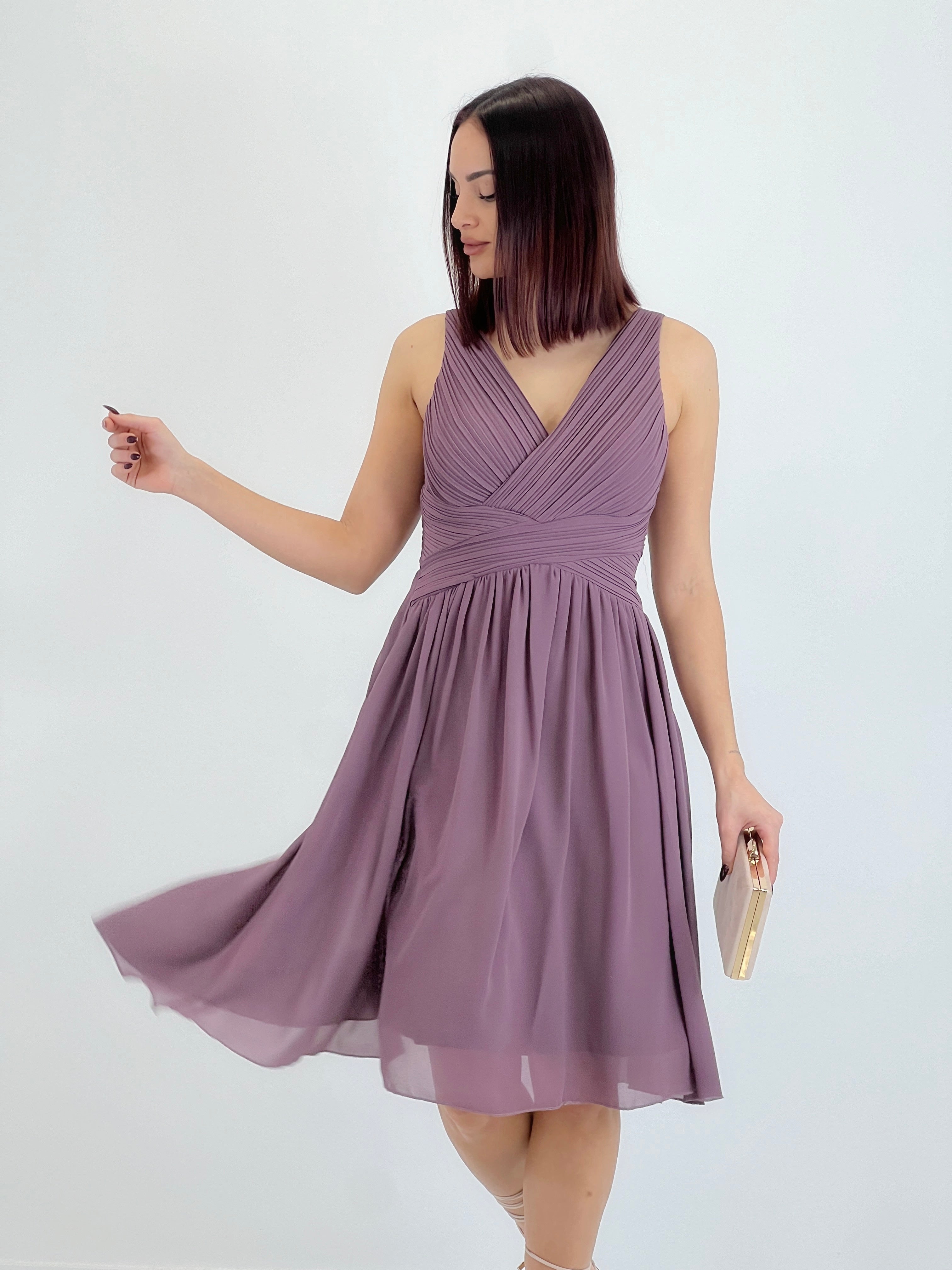 Vestido Elvia drapeado corto - Zebra&Maduixa®