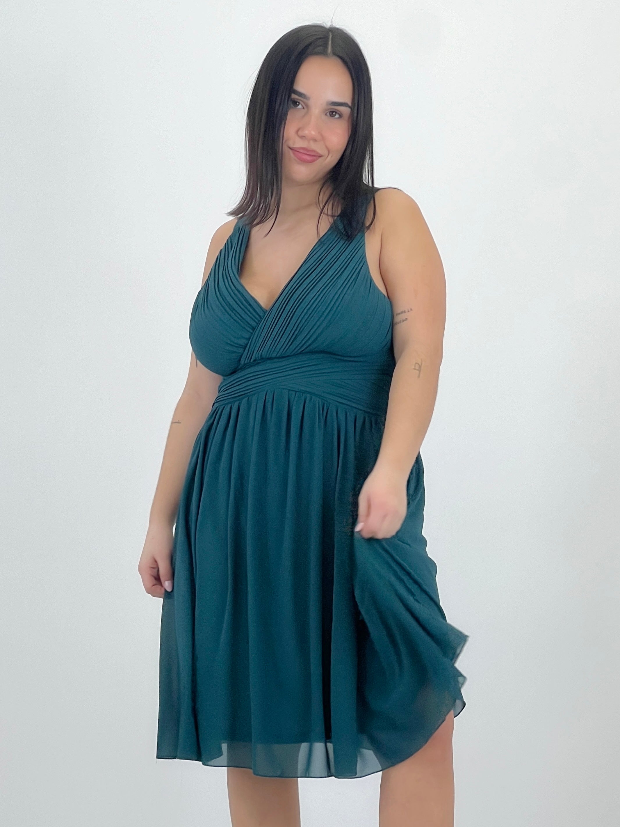 Vestido Elvia drapeado corto - Zebra&Maduixa®