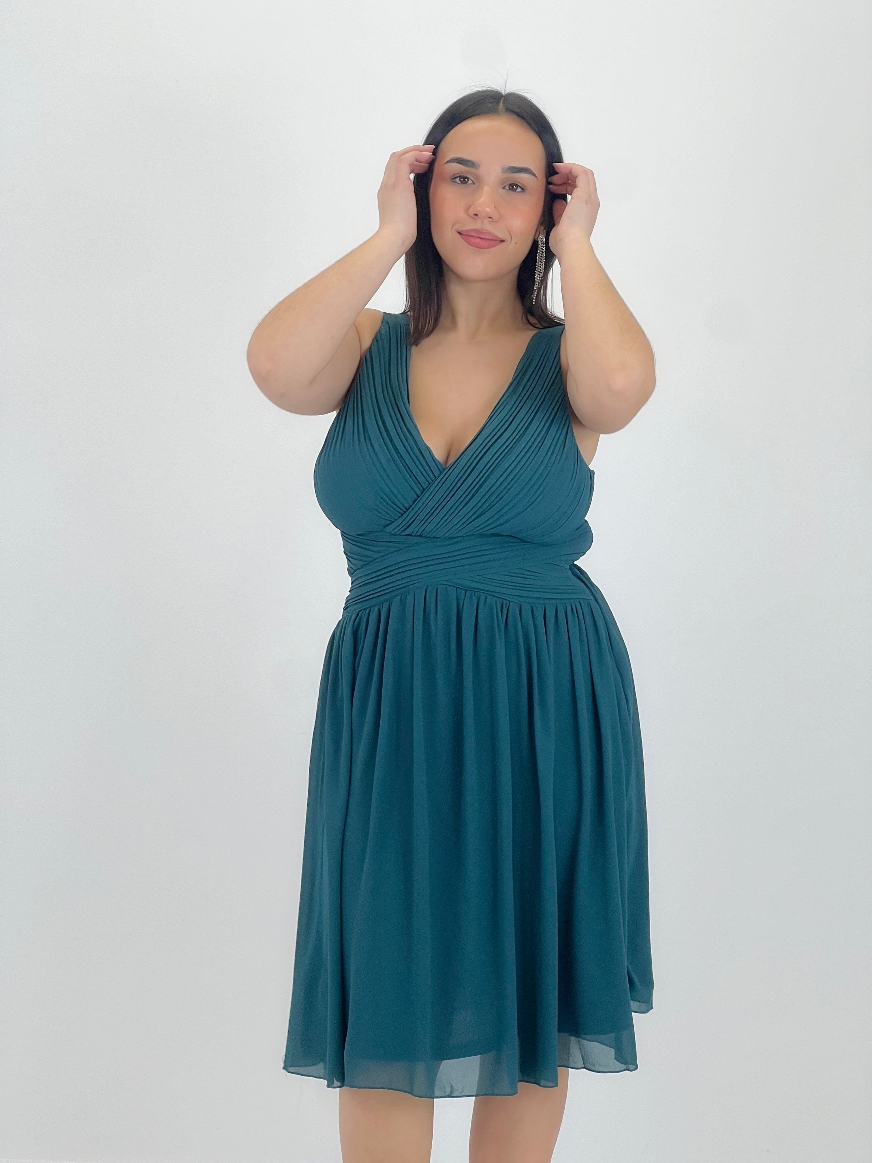 Vestido Elvia drapeado corto - Zebra&Maduixa®