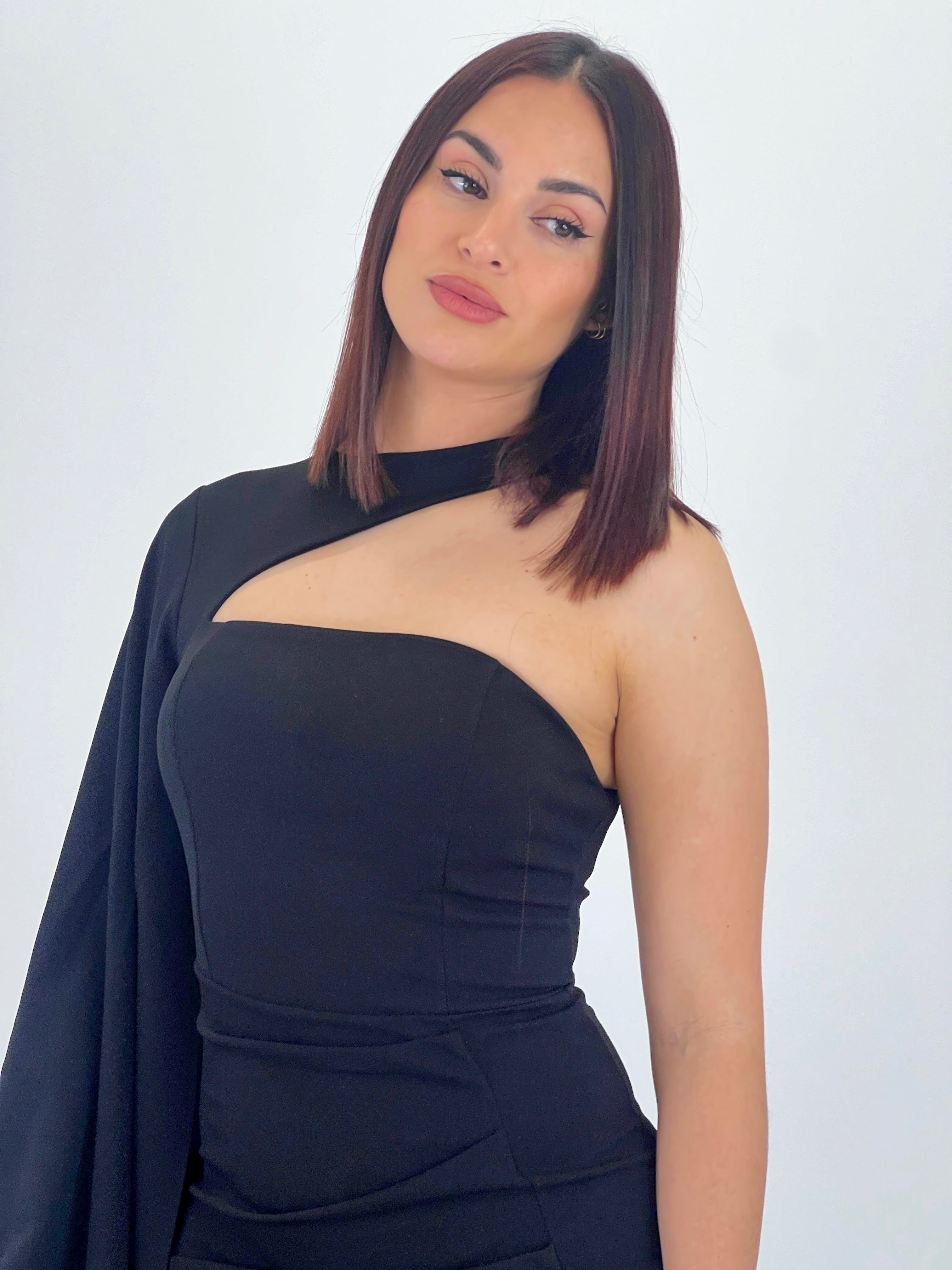 Vestido manga capa Dunia
