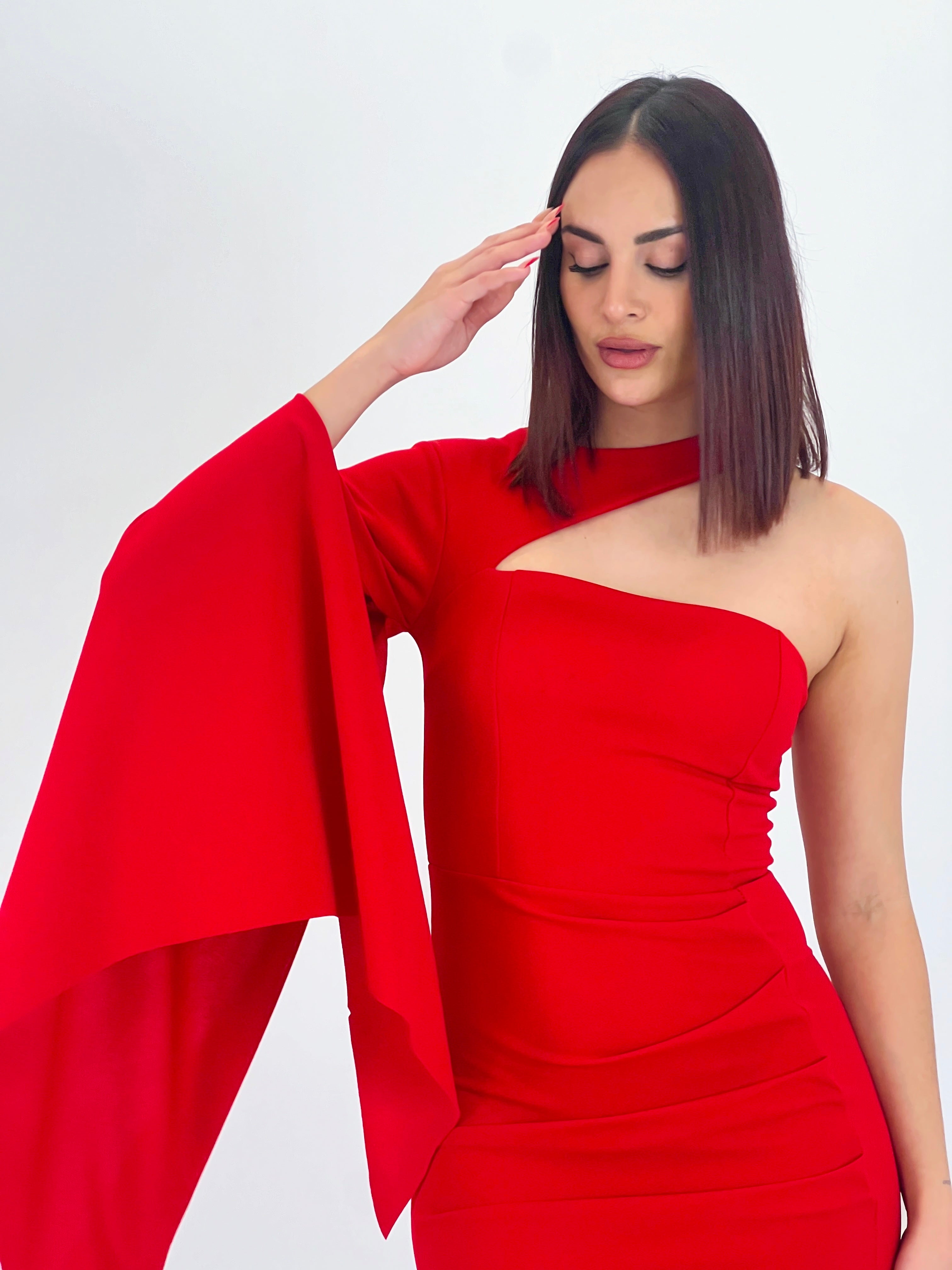 Vestido manga capa Dunia