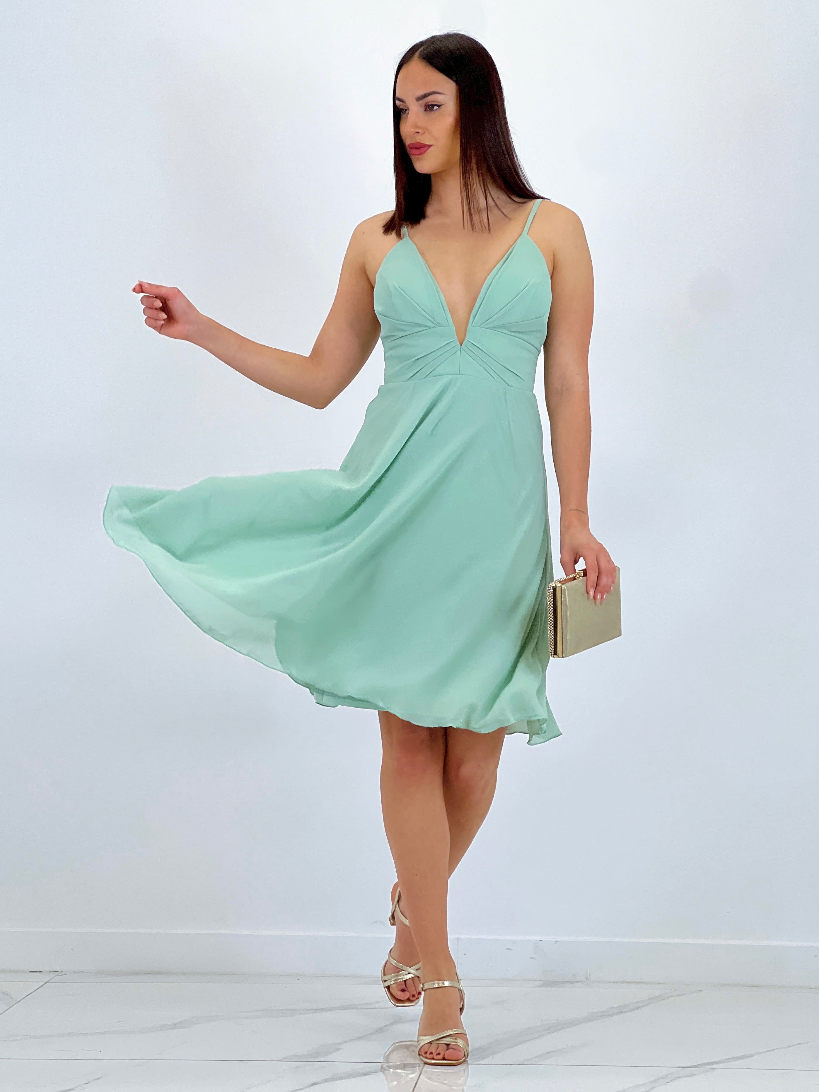 Vestido ceremonia Escote V corto - Zebra&Maduixa®