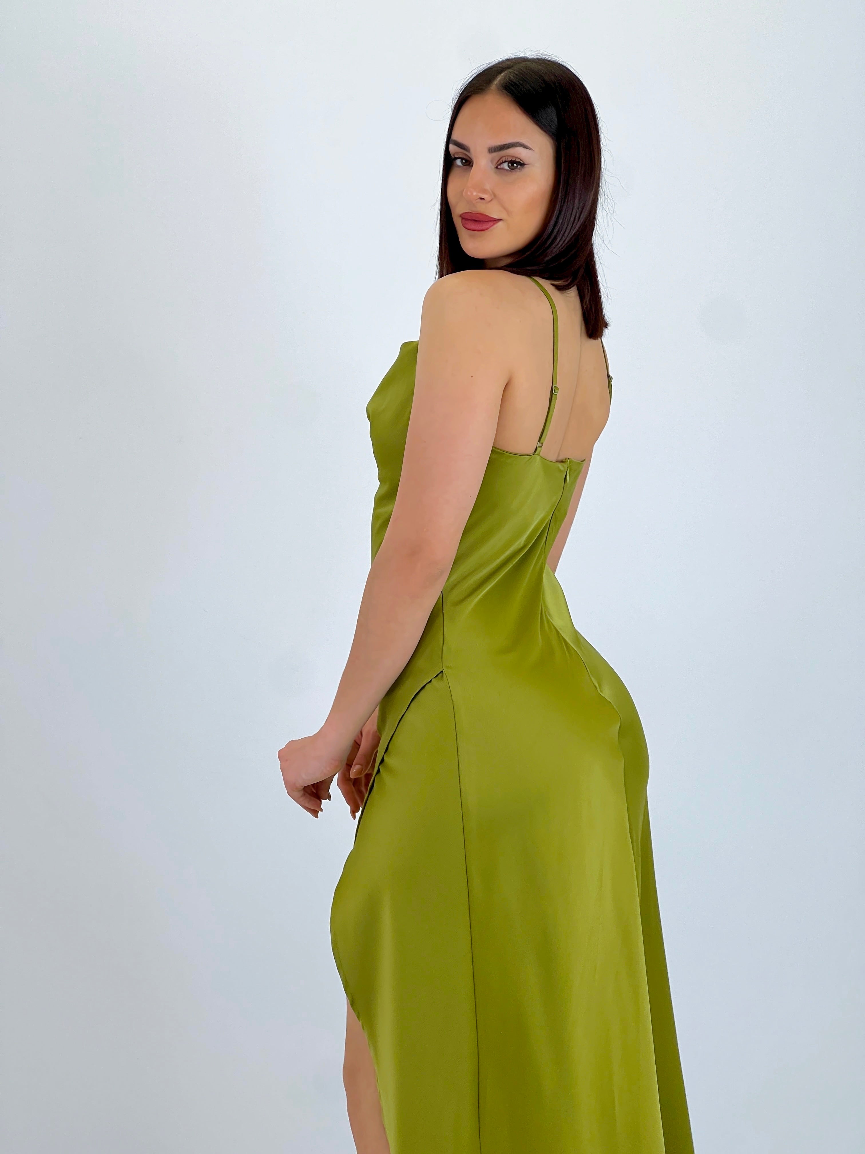 Vestido midi satinado Paula - Zebra&Maduixa®