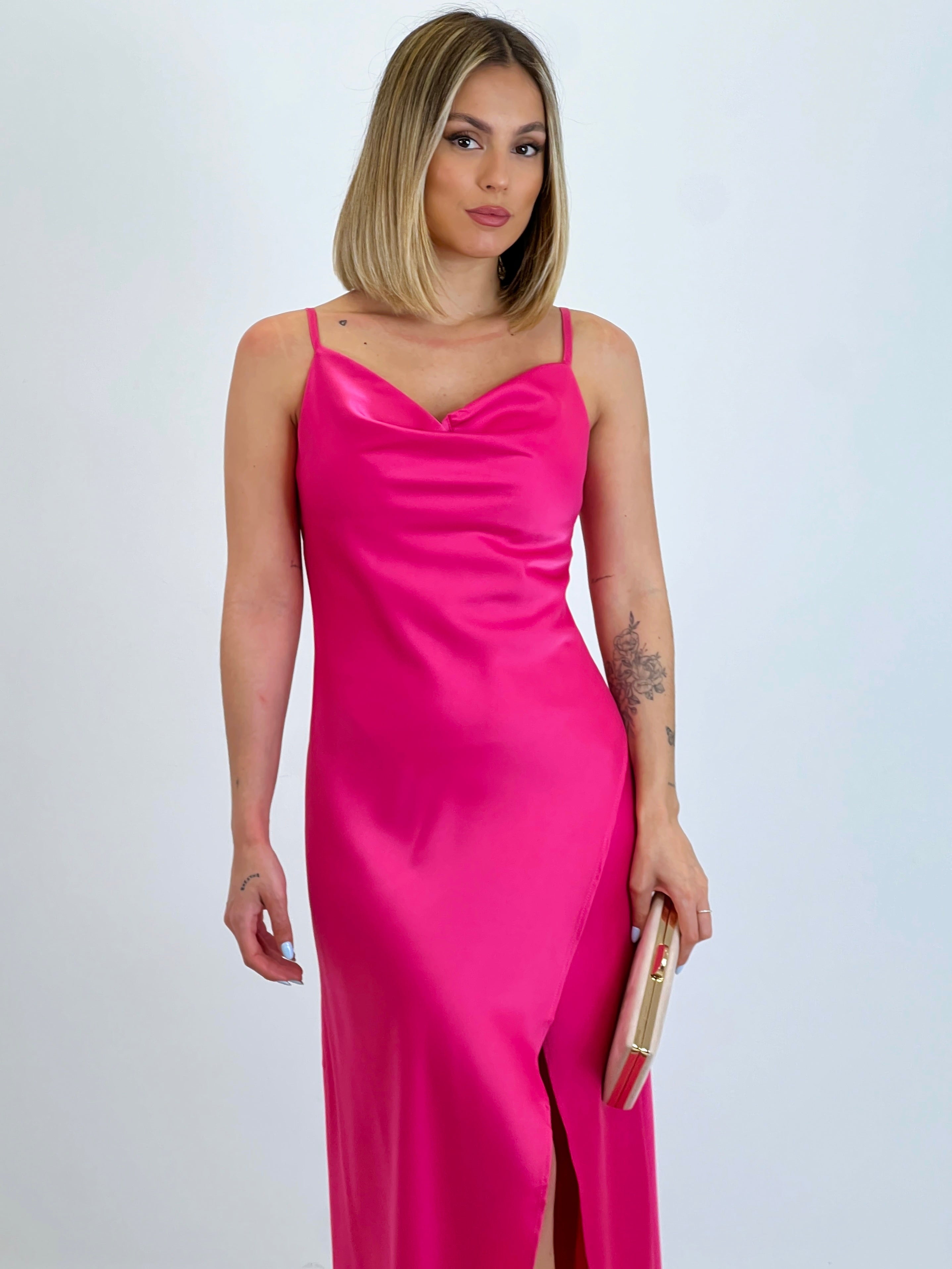 Vestido midi satinado Paula - Zebra&Maduixa®