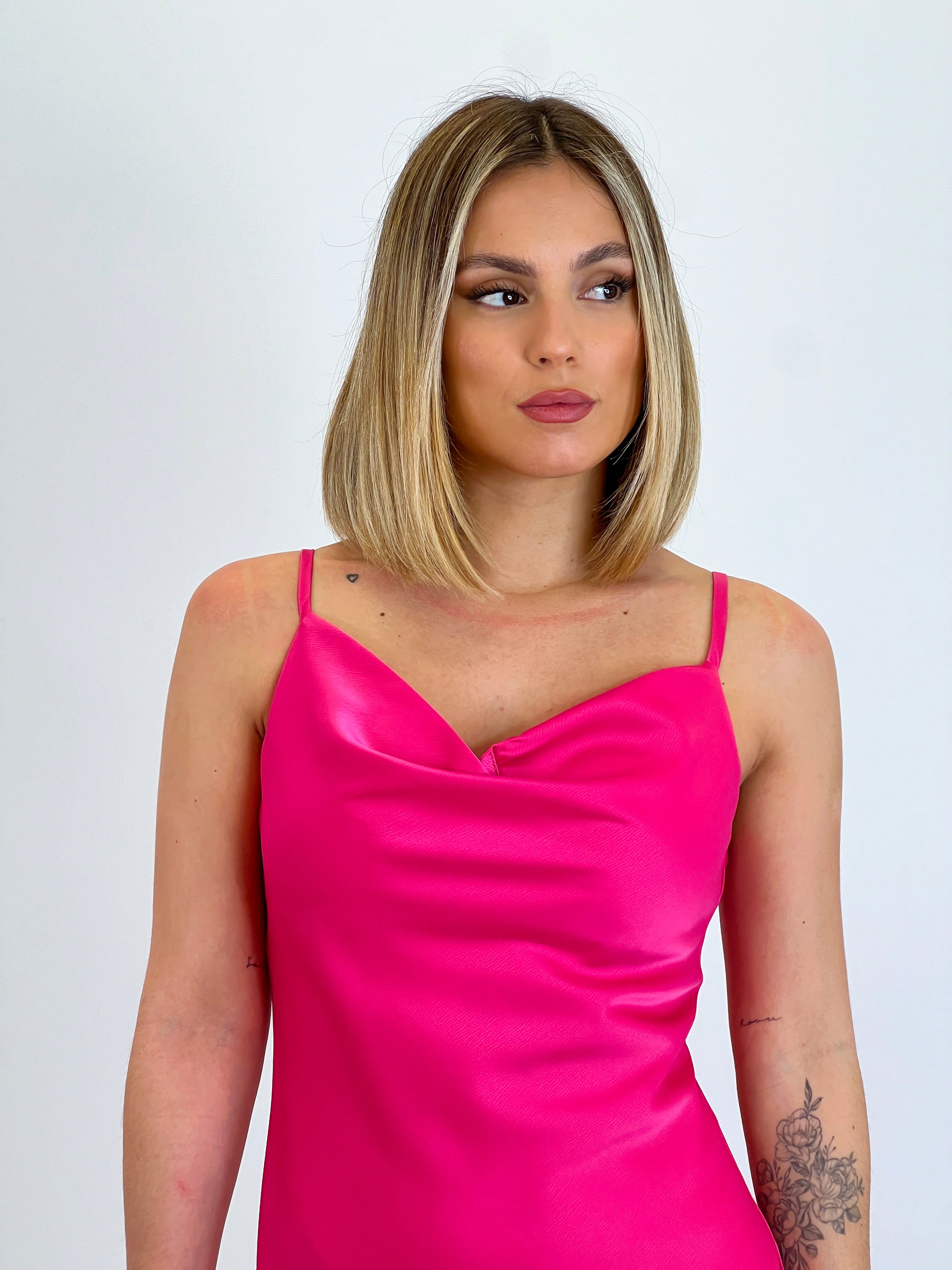 Vestido midi satinado Paula - Zebra&Maduixa®