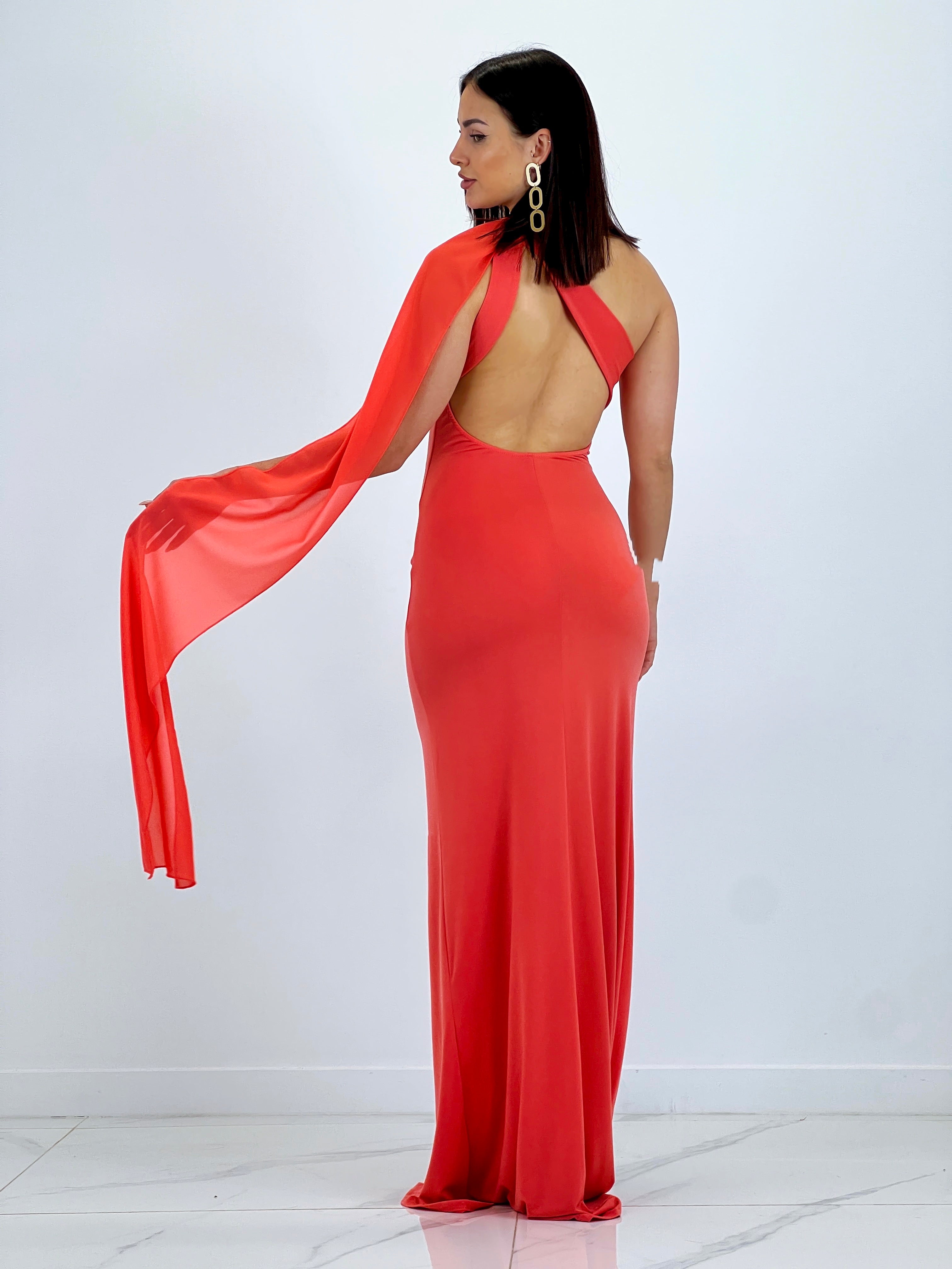 Vestido asimétrico con chal Yone - Zebra&Maduixa®