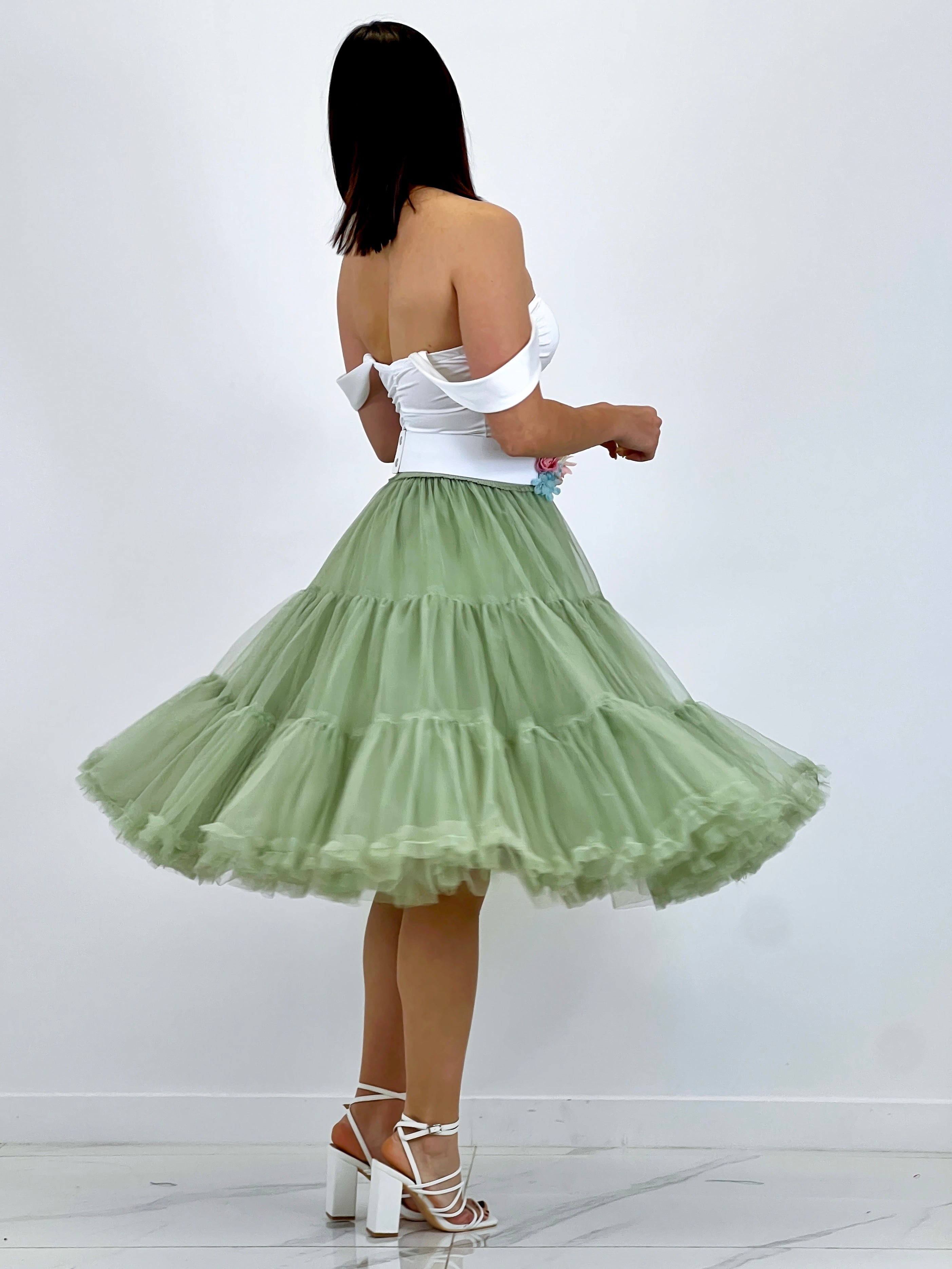 Falda tul midi con volantes - Zebra&Maduixa®