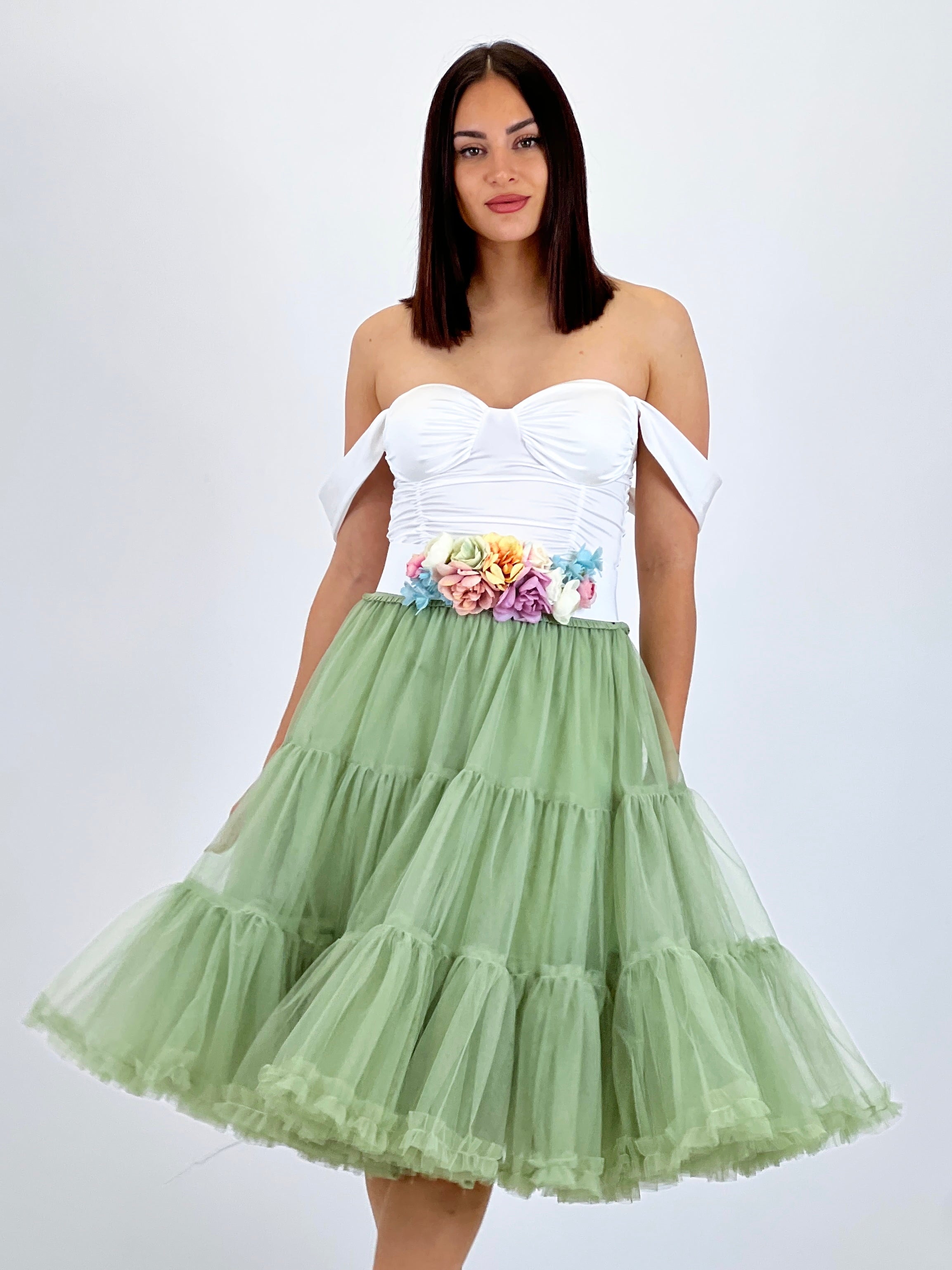 Falda tul midi con volantes - Zebra&Maduixa®