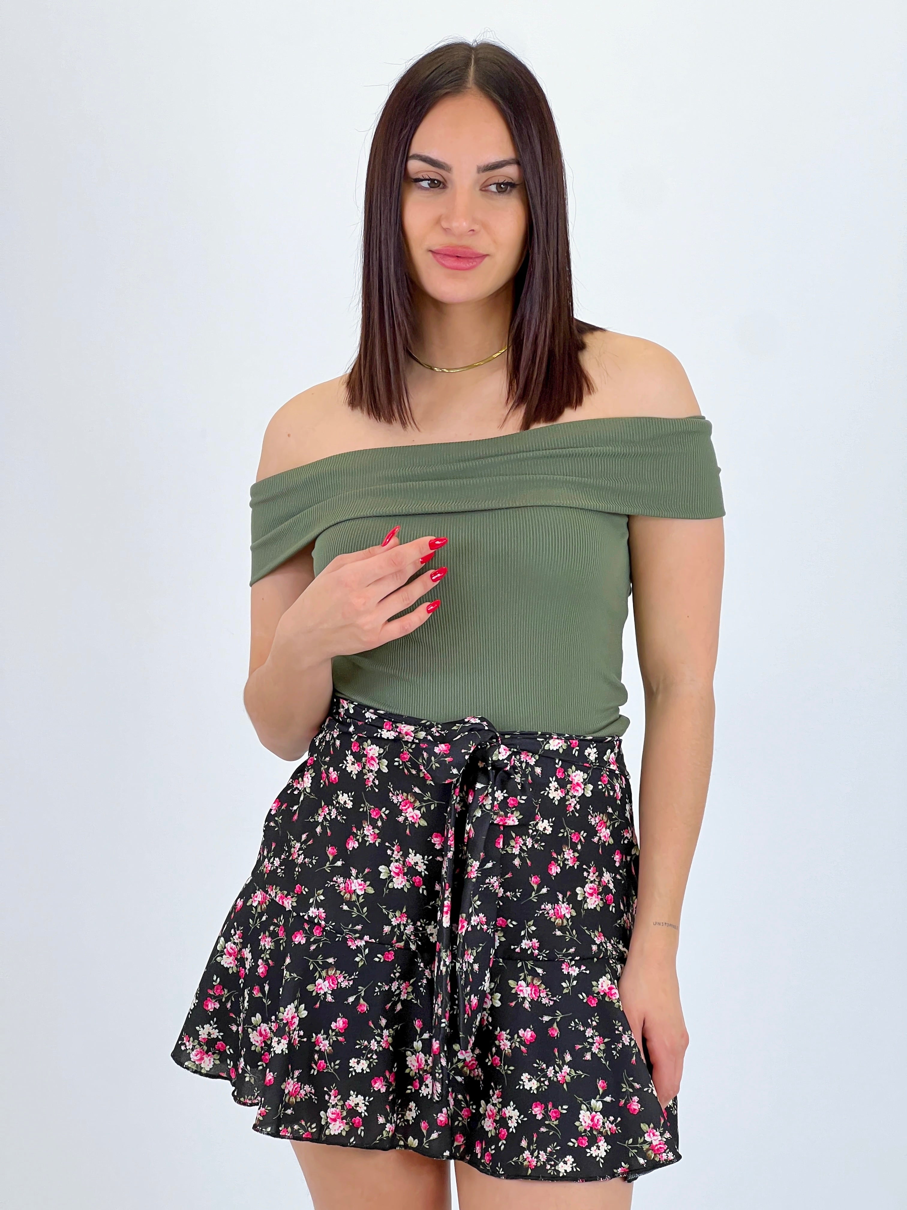 Jupe-culotte fleurs