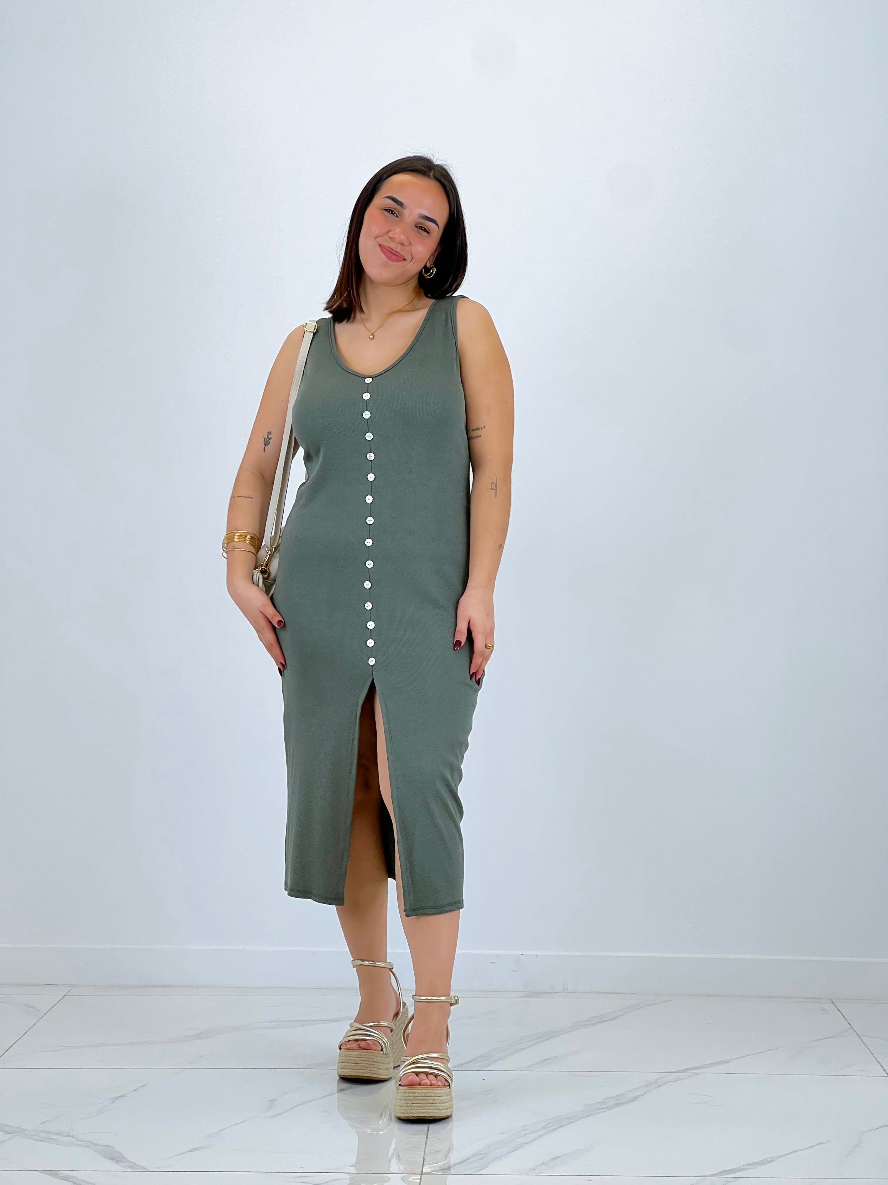 Vestido canalé botones - Zebra&Maduixa®