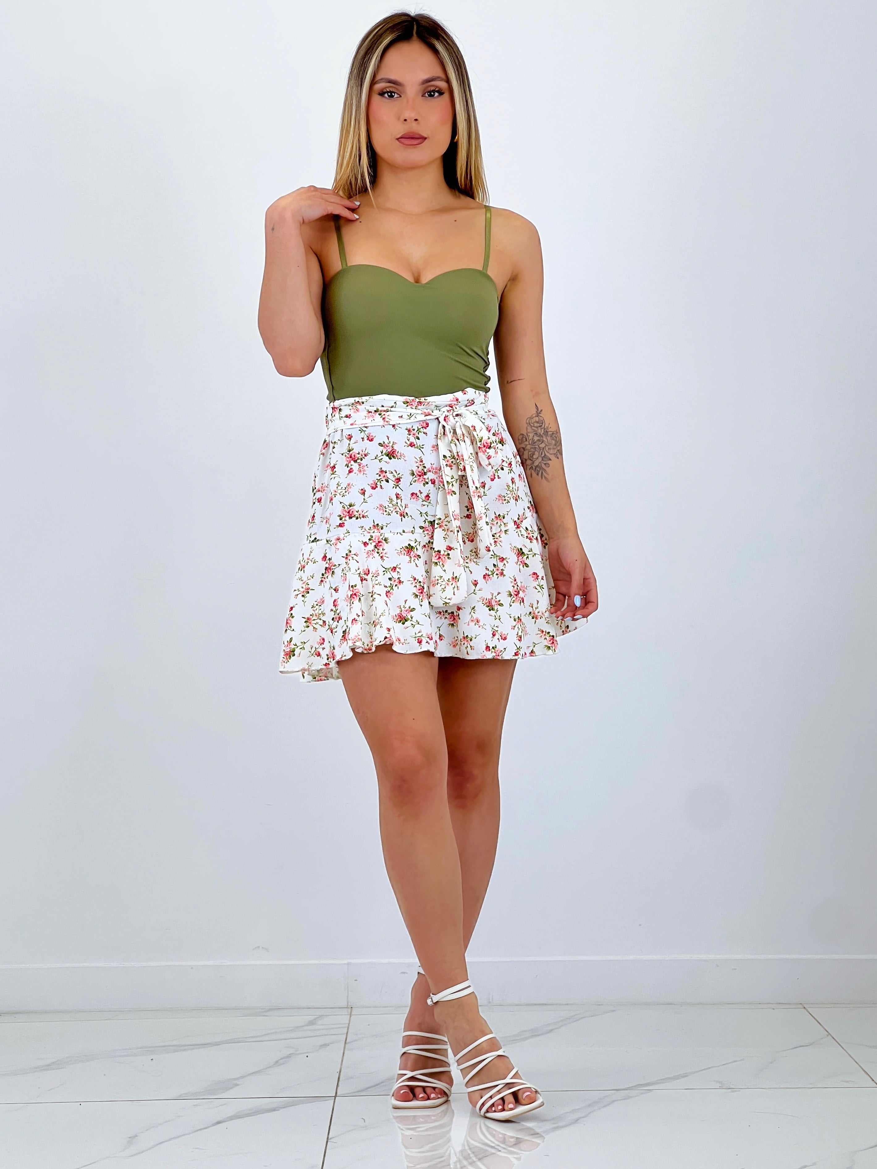 Jupe-culotte fleurs