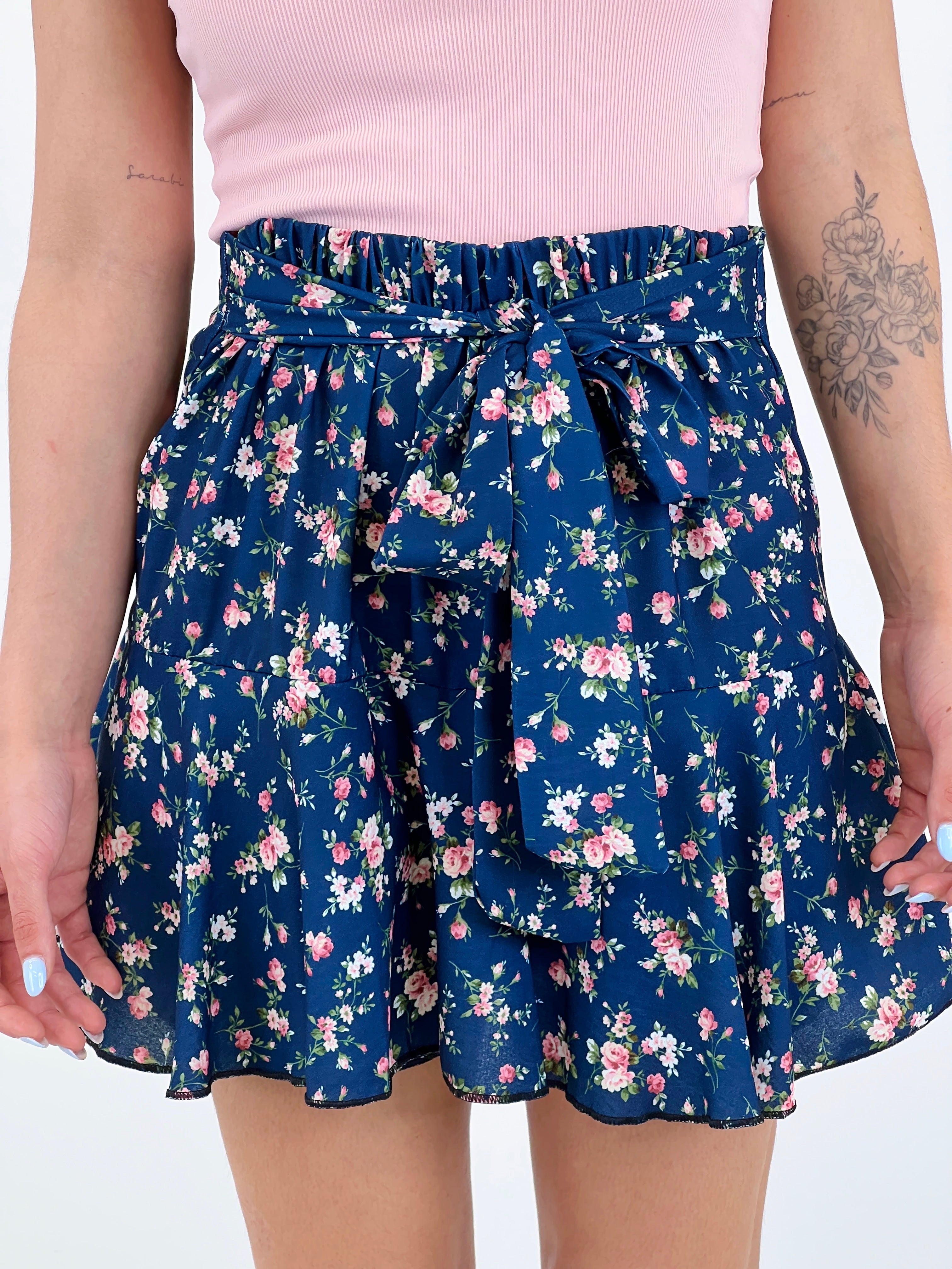 Jupe-culotte fleurs