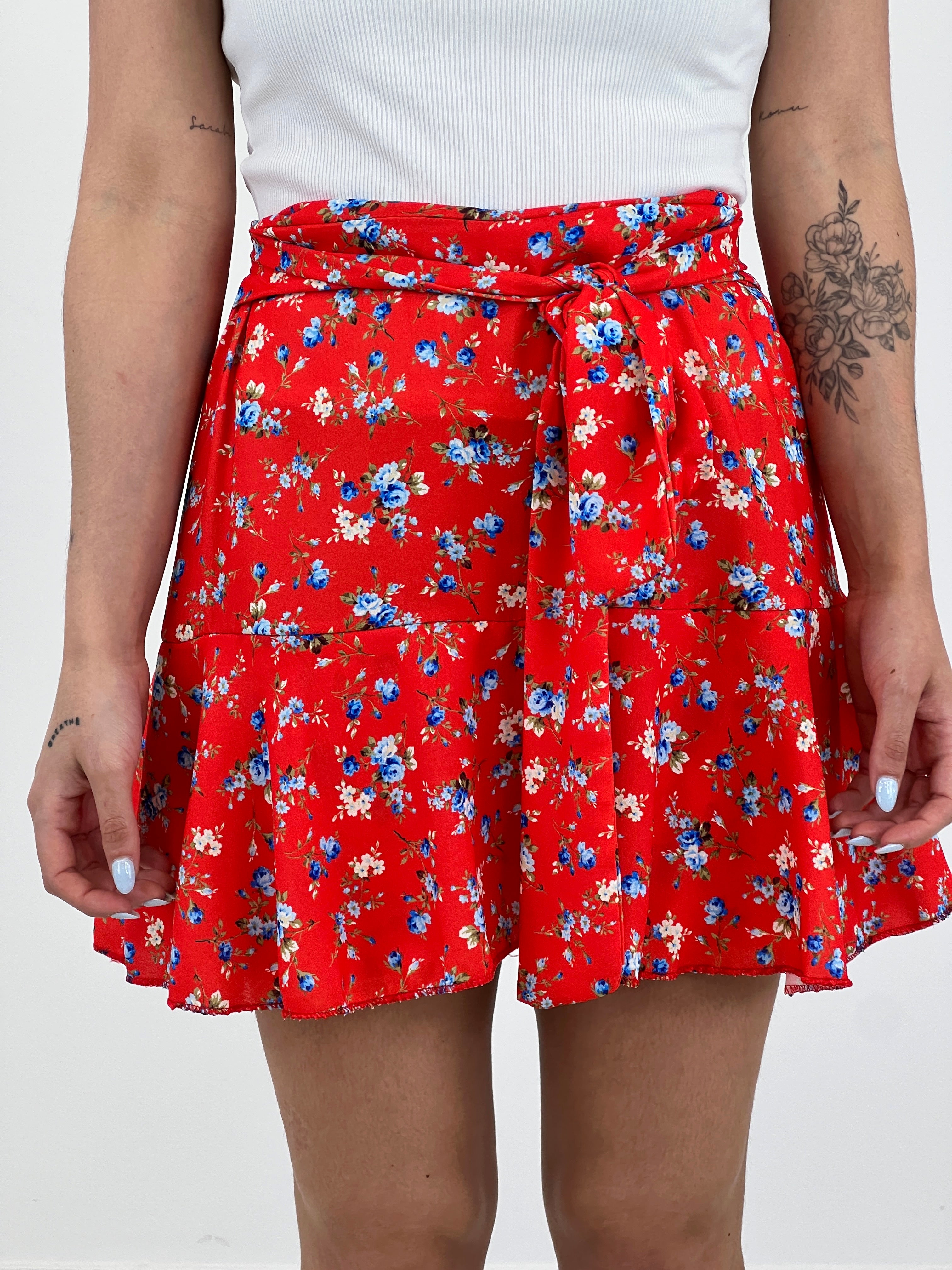 Jupe-culotte fleurs