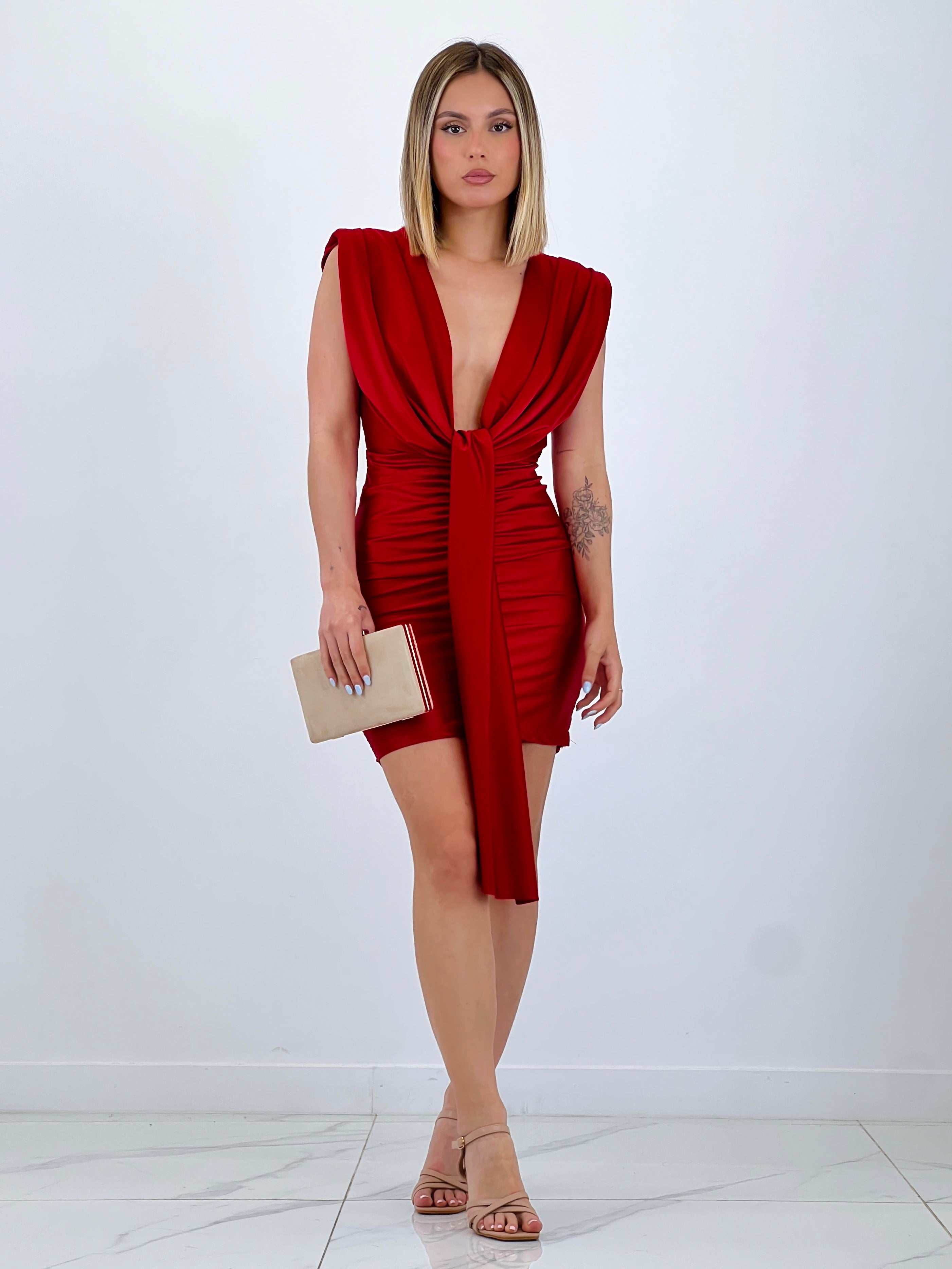 Robe midi Gia nouée