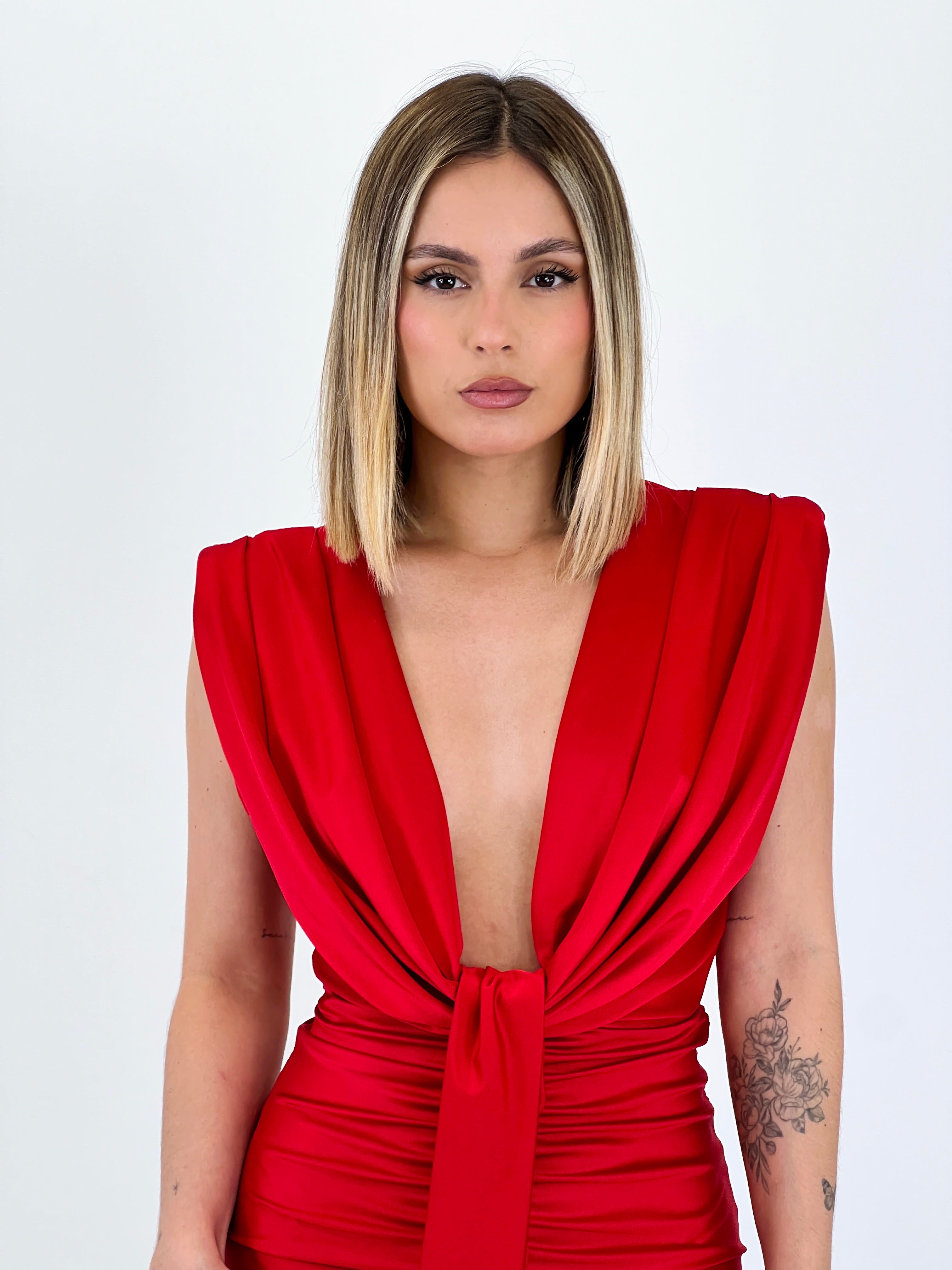 Robe midi Gia nouée