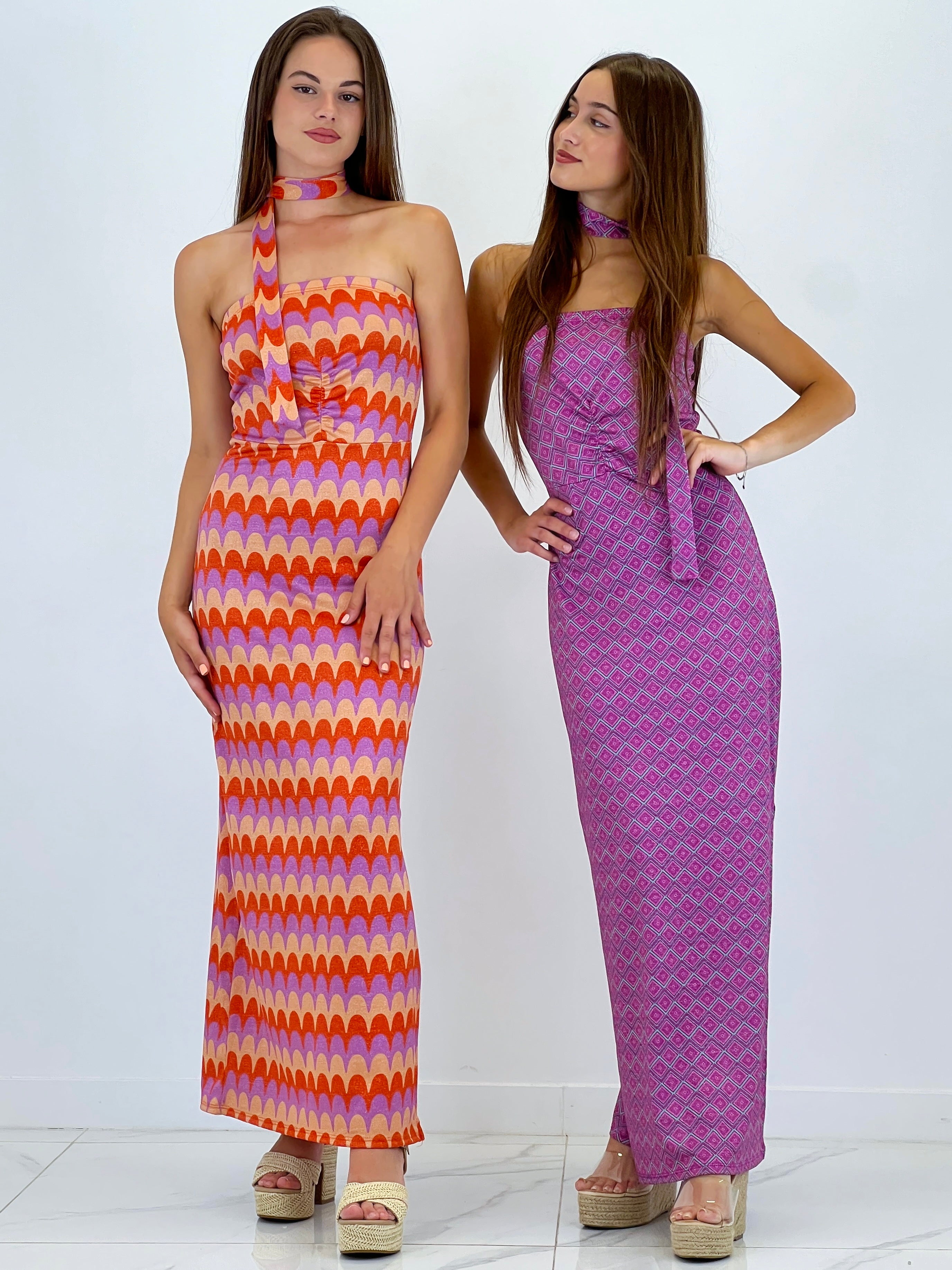 Vestido palabra de honor ondas - Zebra&Maduixa®