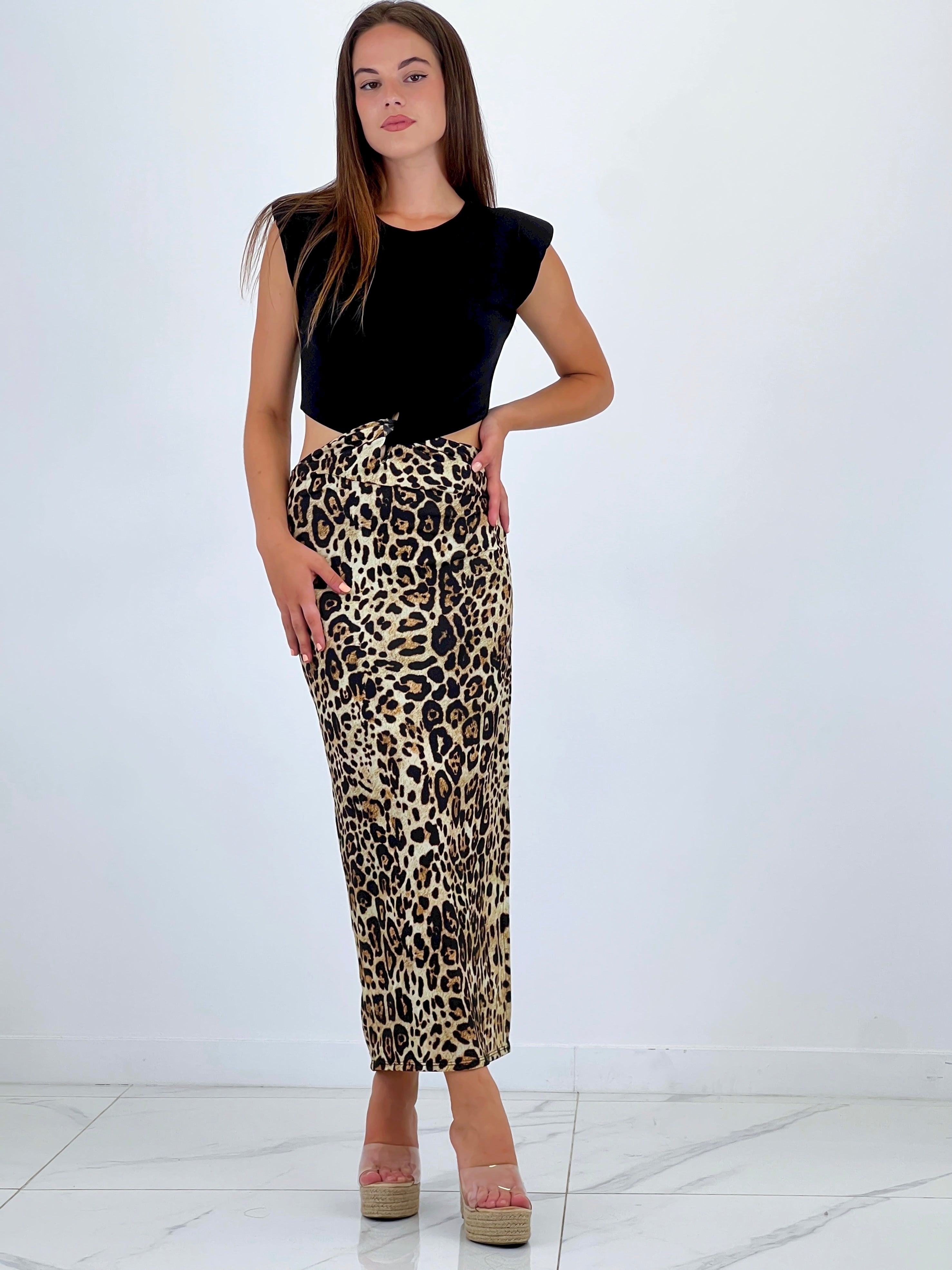 Vestido combinado animal print - Zebra&Maduixa®