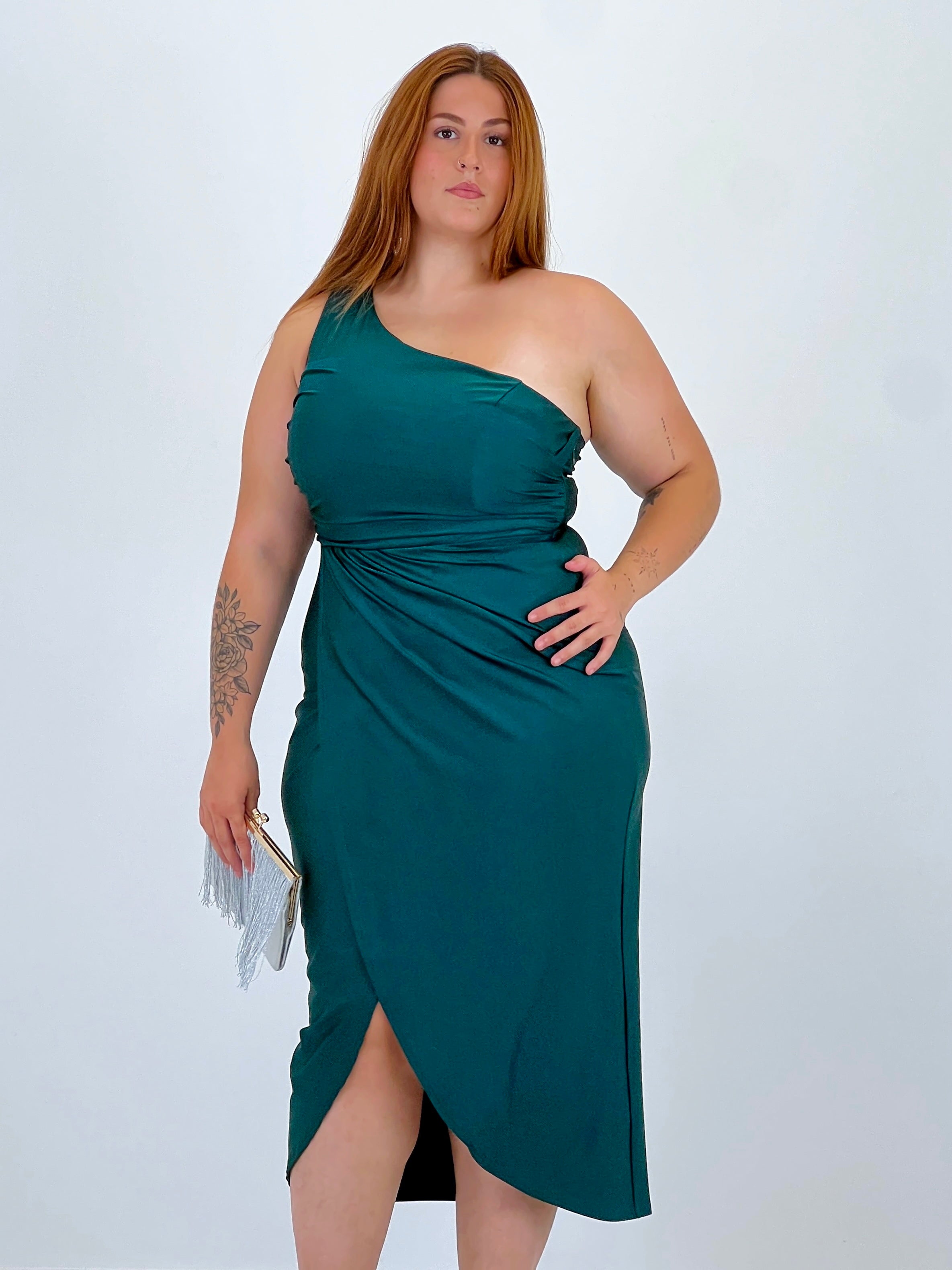 Vestido asimétrico satinado Carla - Zebra&Maduixa®