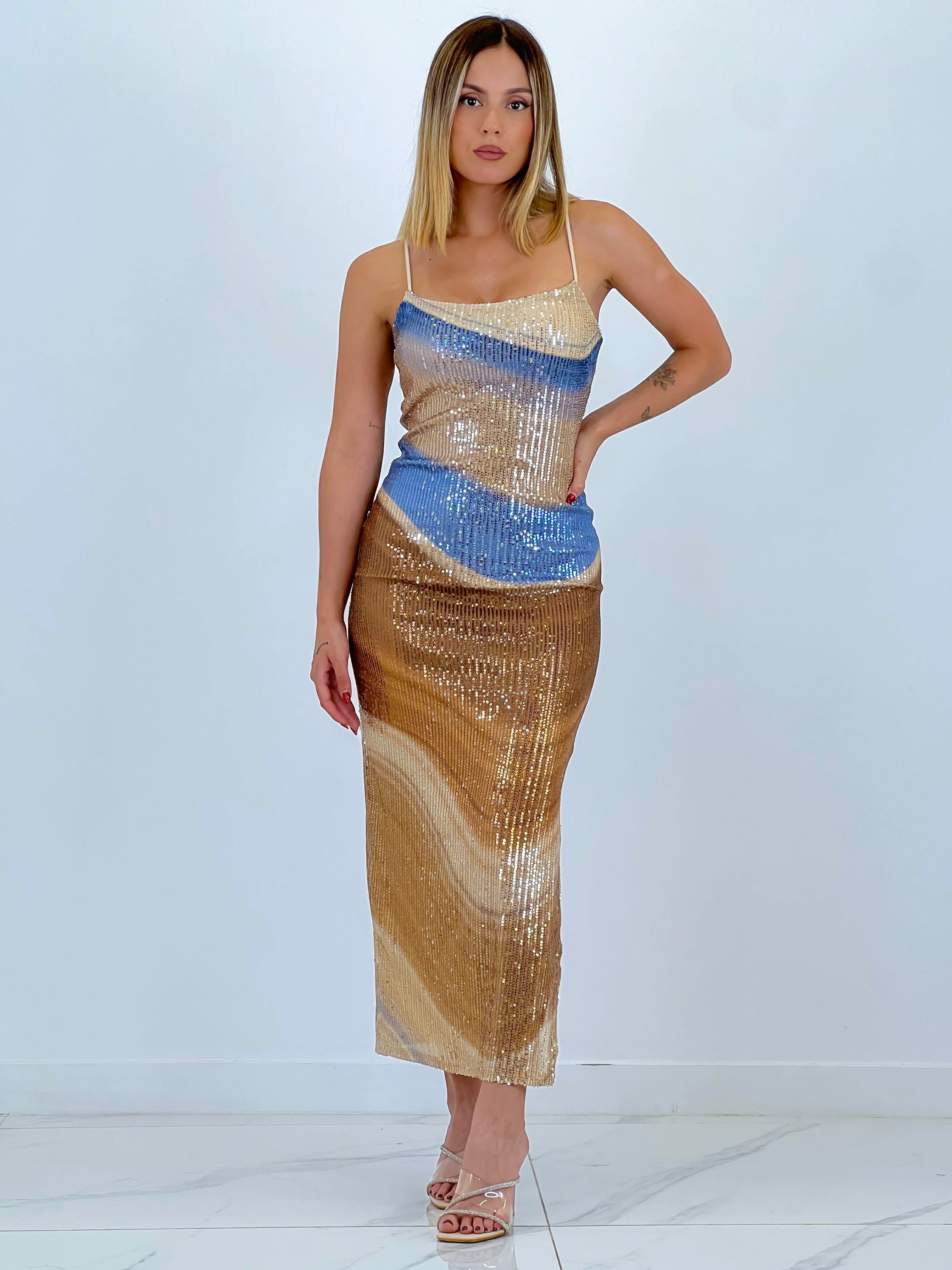 Robe à sequins Libia