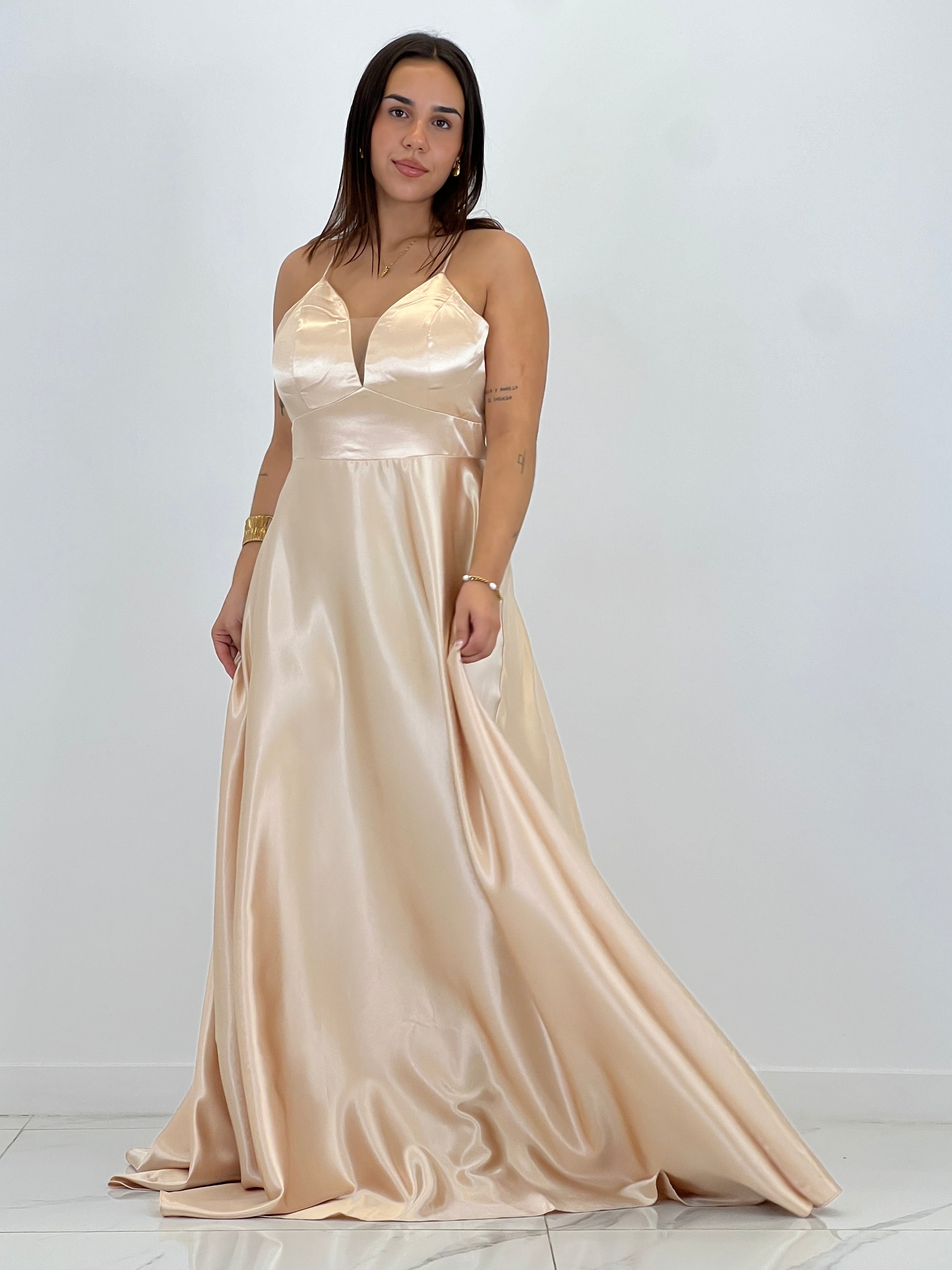 Vestido raso ceremonia Emma - Zebra&Maduixa®