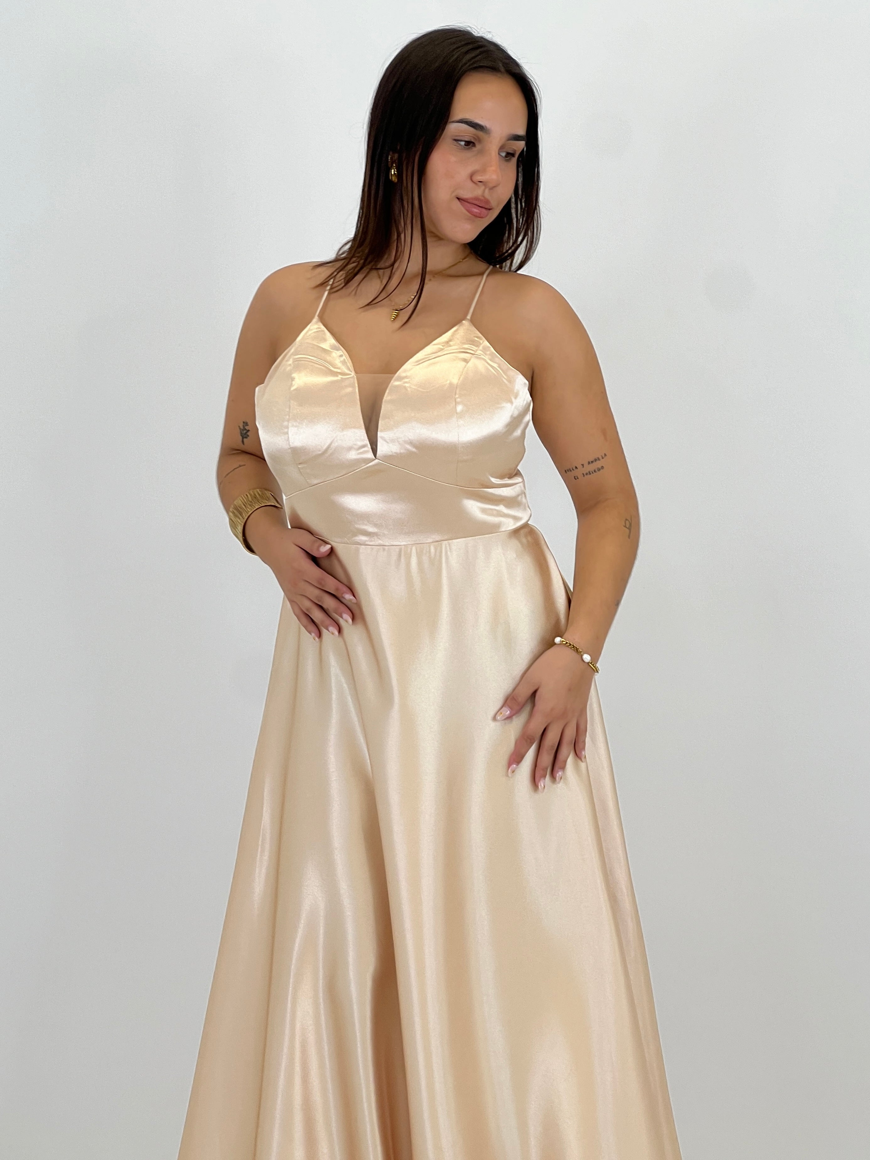 Vestido raso ceremonia Emma - Zebra&Maduixa®