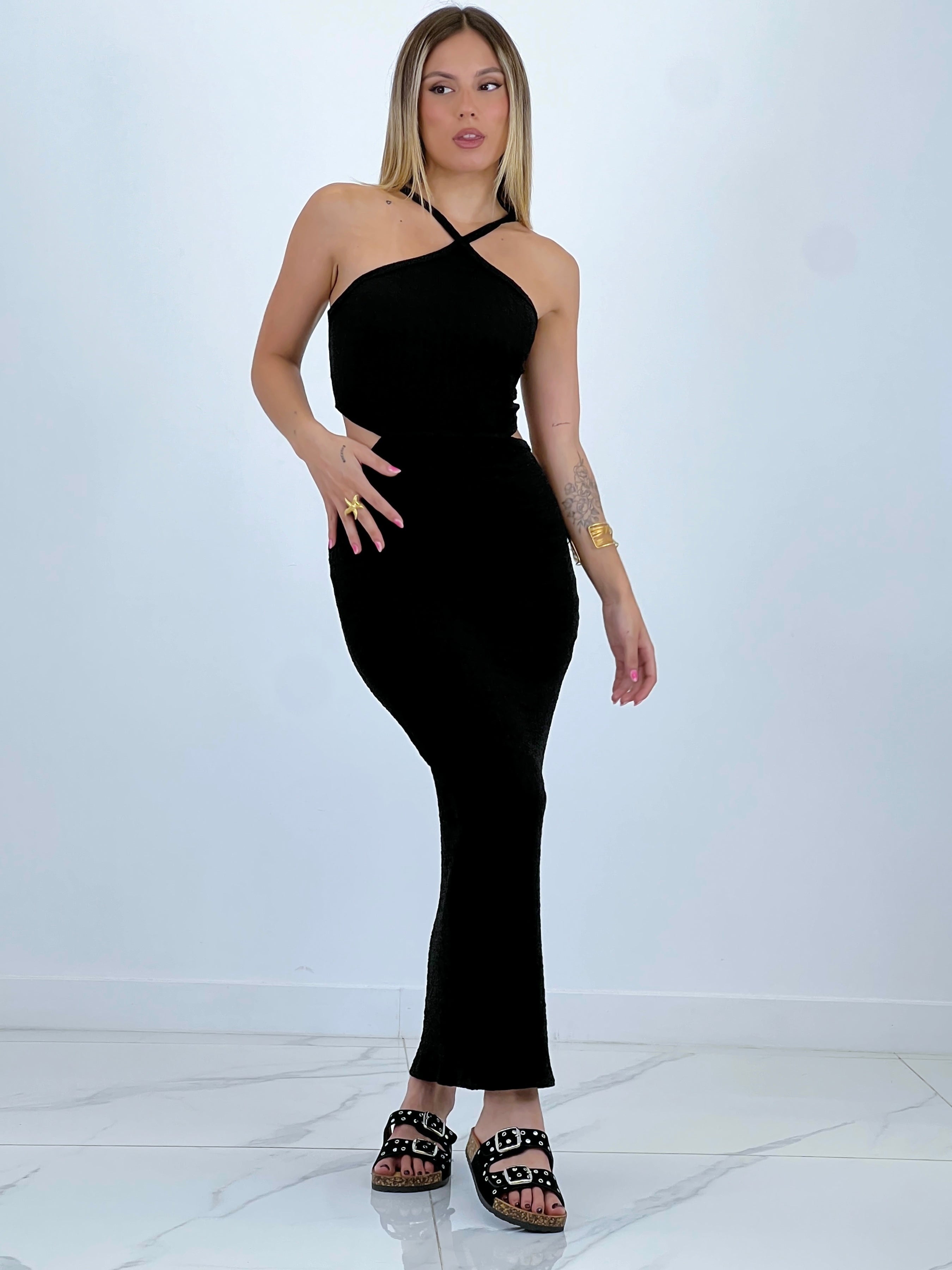 Vestido cut out textura India - Zebra&Maduixa®