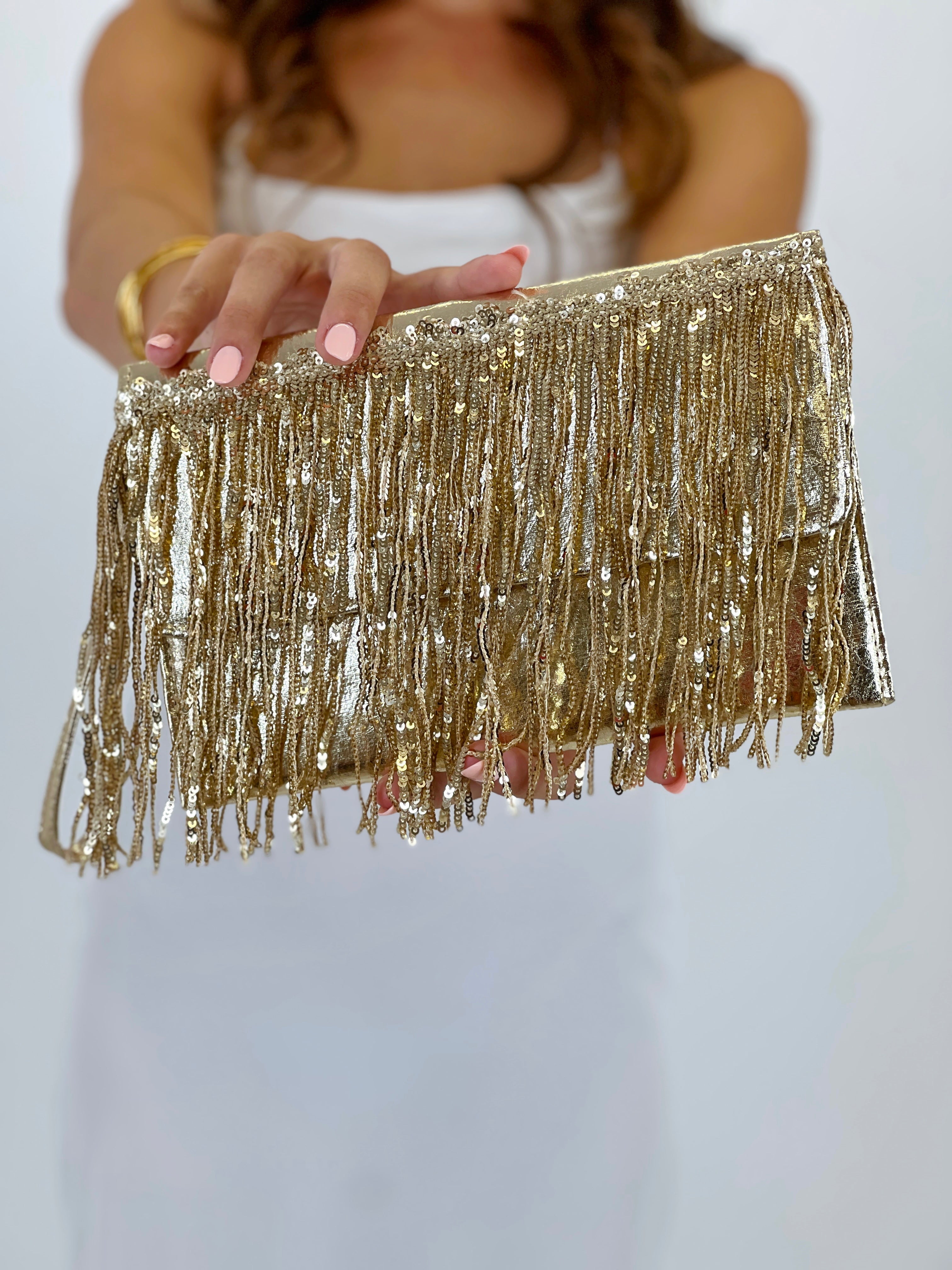 Bolso de mano tiras lentejuelas - Zebra&Maduixa®