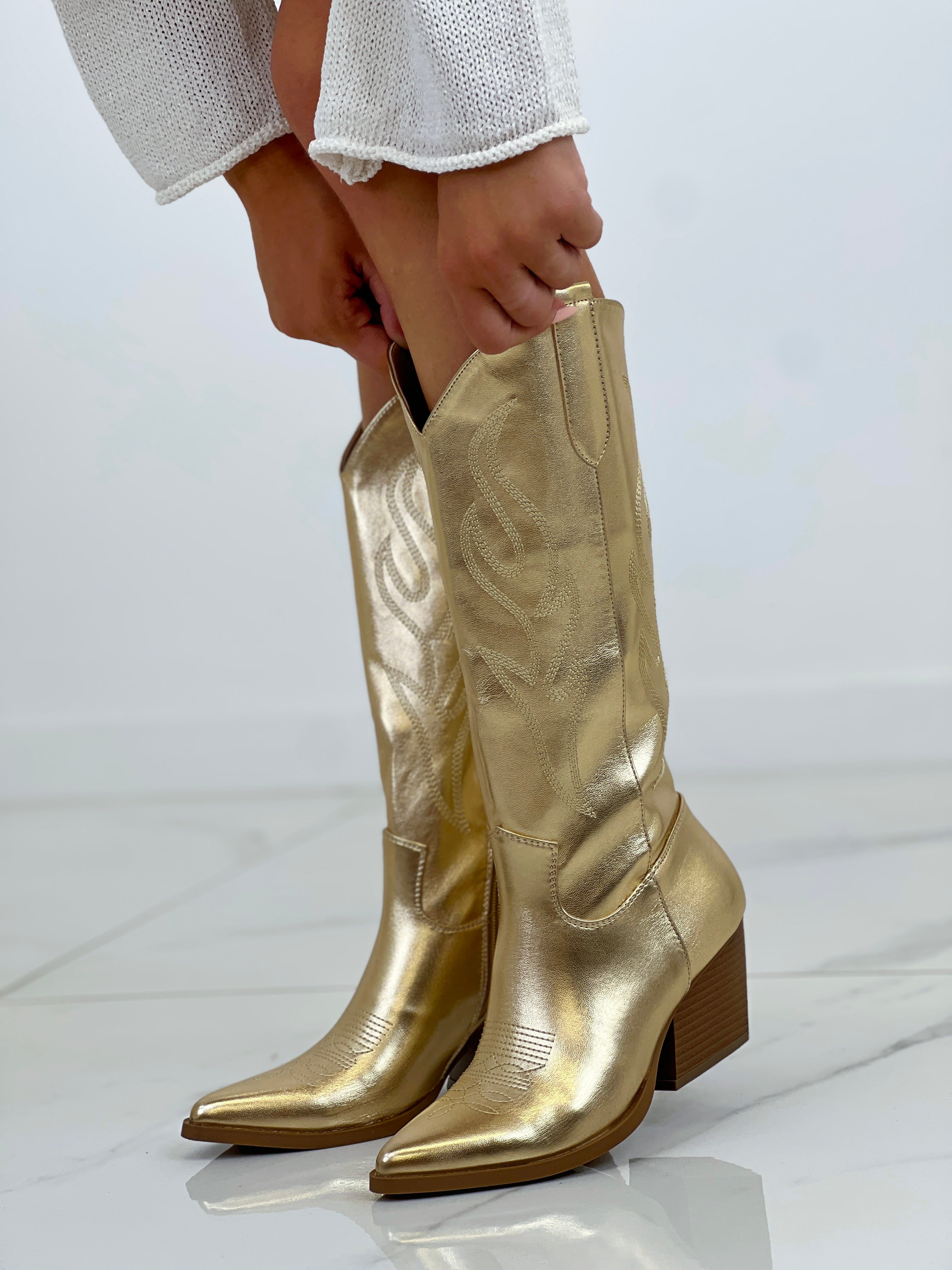 Bota cowboy metalizada - Zebra&Maduixa®