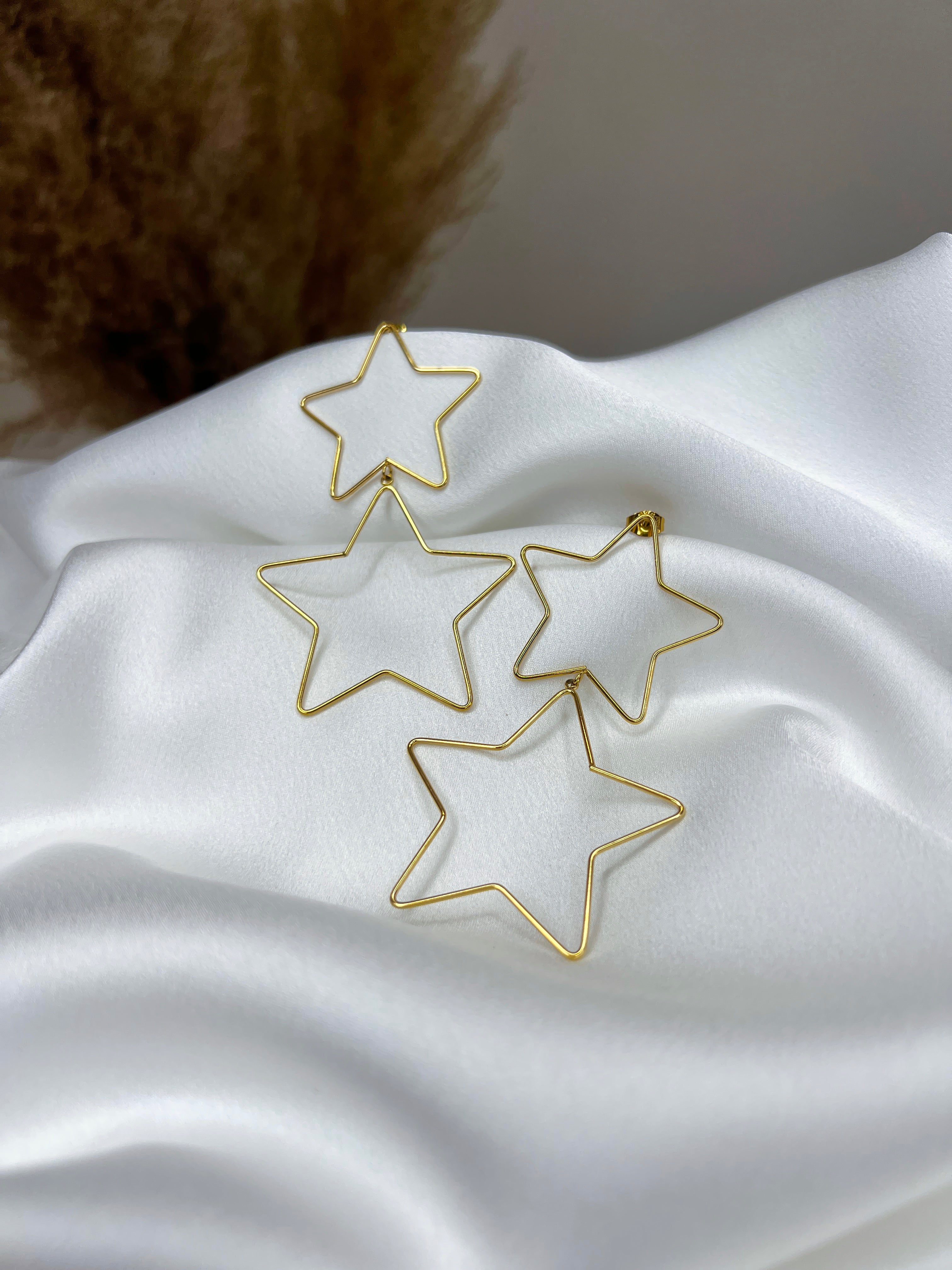 Brincos dupla estrela