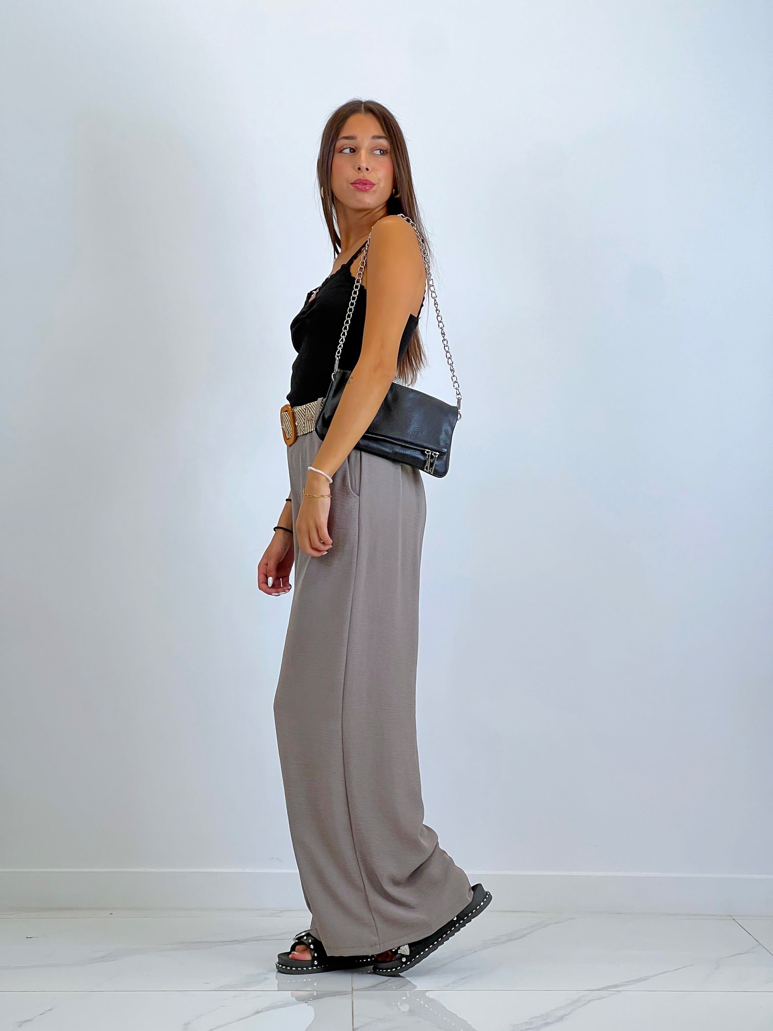 Pantalón fluido cinturón rafia - Zebra&Maduixa®