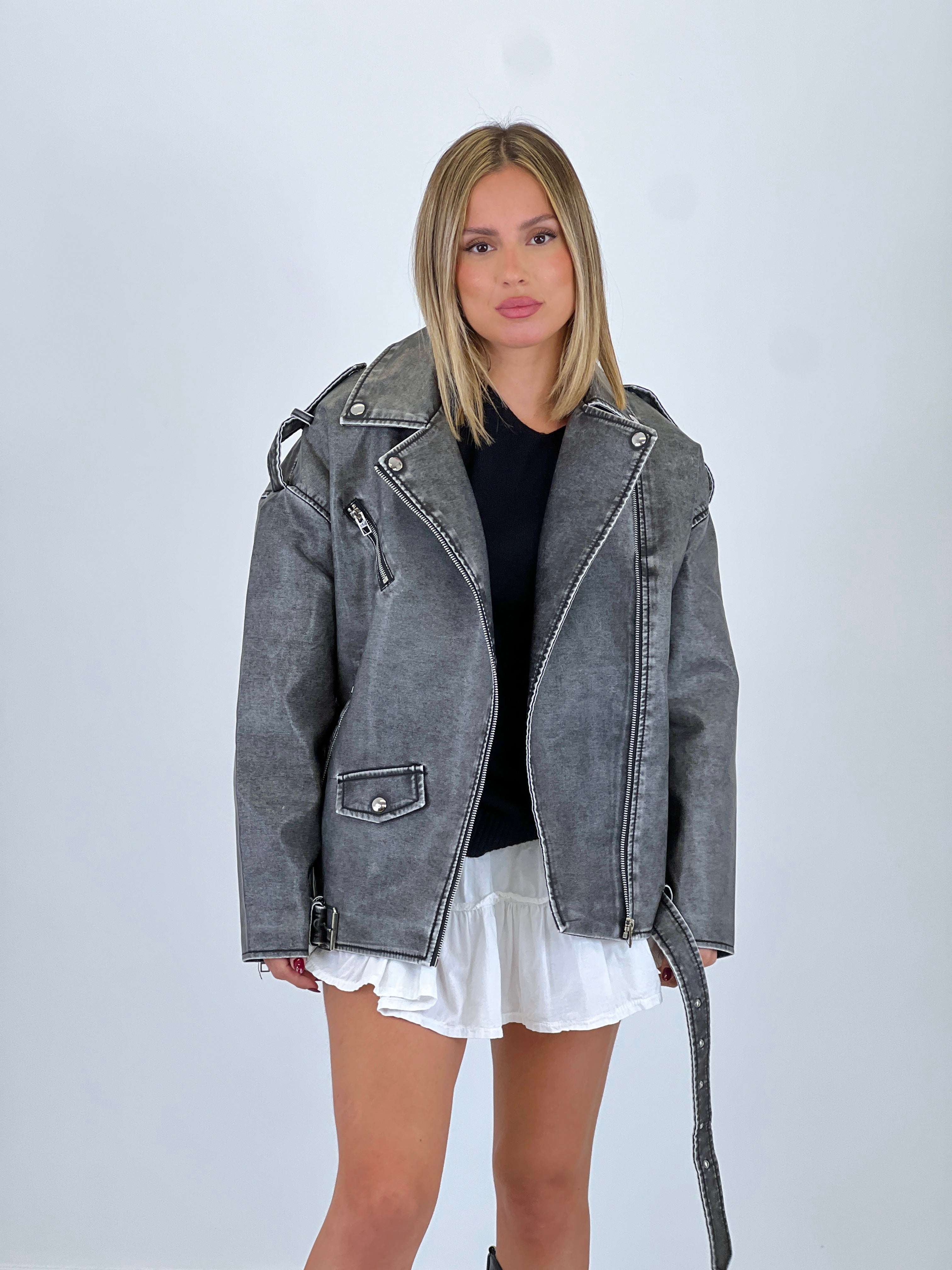Cazadora biker oversize - Zebra&Maduixa®